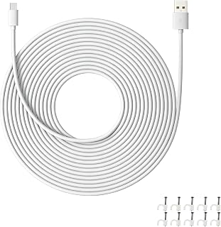 10M USB-C Security Camera Extension Kit (11 Pieces: 1 Cable + 10 Cable Ties) - Compatible with Xiaomi Mi Outdoor Cameras 1080p, 2K, C400, EZVIZ C6c, CB3, CB2