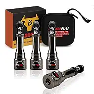 Auto-Stop Adjustable Tire Deflator Kit (4 PCS) - 10-30 PSI Range | Fast 1-Second Connect Valve | Air Down Tool for Offroad, 4x4Precision Deflation