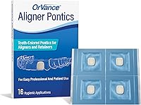OrVance Aligner Pontics Original Medium Shade (16 Count) - Temporary Tooth Fillers for Invisalign, Aligners & Retainers During Ortho Treatment
