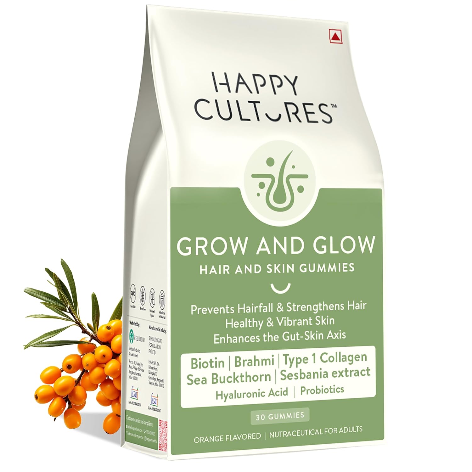 Happy cultures increase and include bright gums for hair growth, skin glow, strong nails in biotin, probiotics, hyaluronic acid, collagen, no coupled sugar – orange flavor, 30 swords (packs of 1) Happy cultures increase and include bright gums for hair growth, skin glow, strong nails in biotin, probiotics, hyaluronic acid, collagen, no coupled sugar – orange flavor, 30 swords (packs of 1)