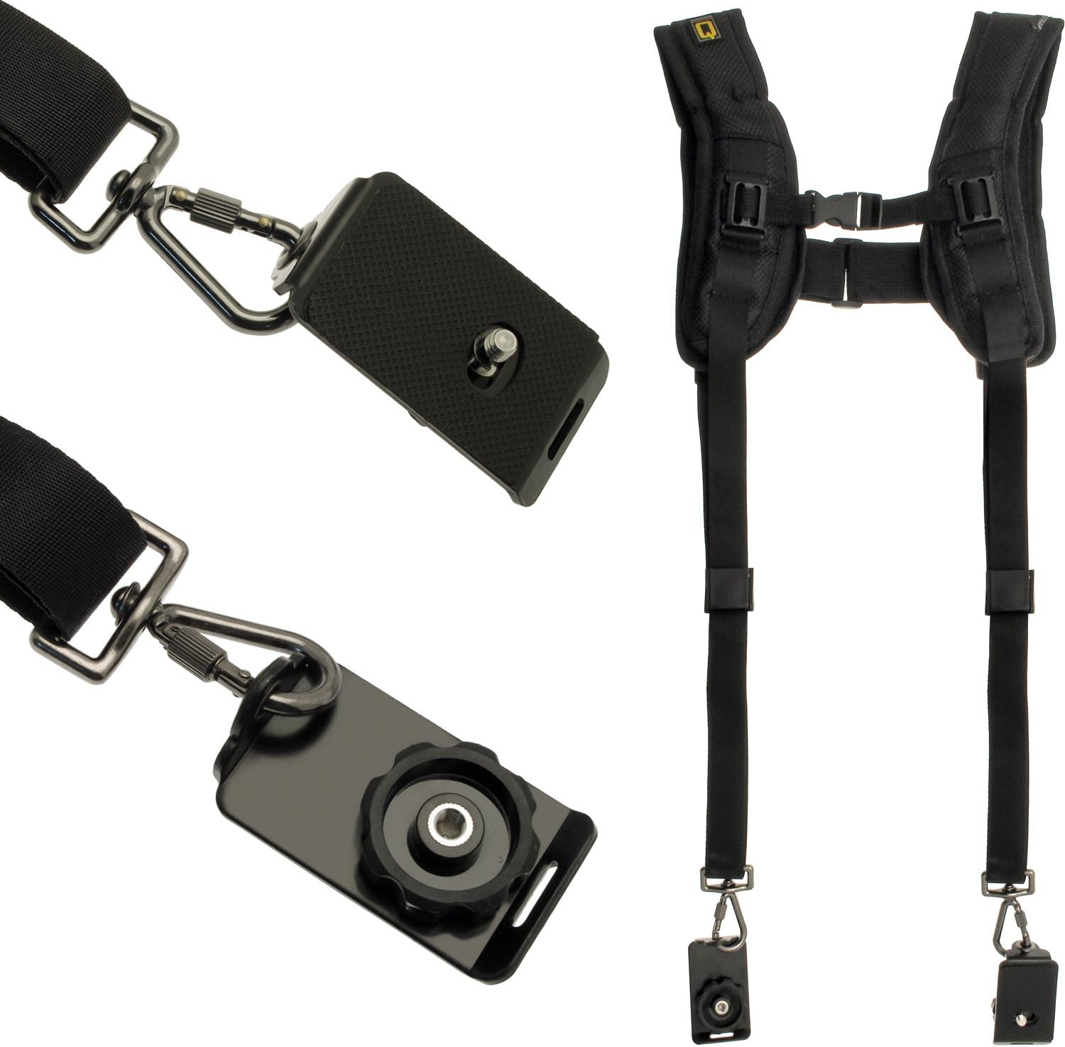 Optix Pro Double Dual Shoulder Strap Belt Holster for SLR DSLR Cameras