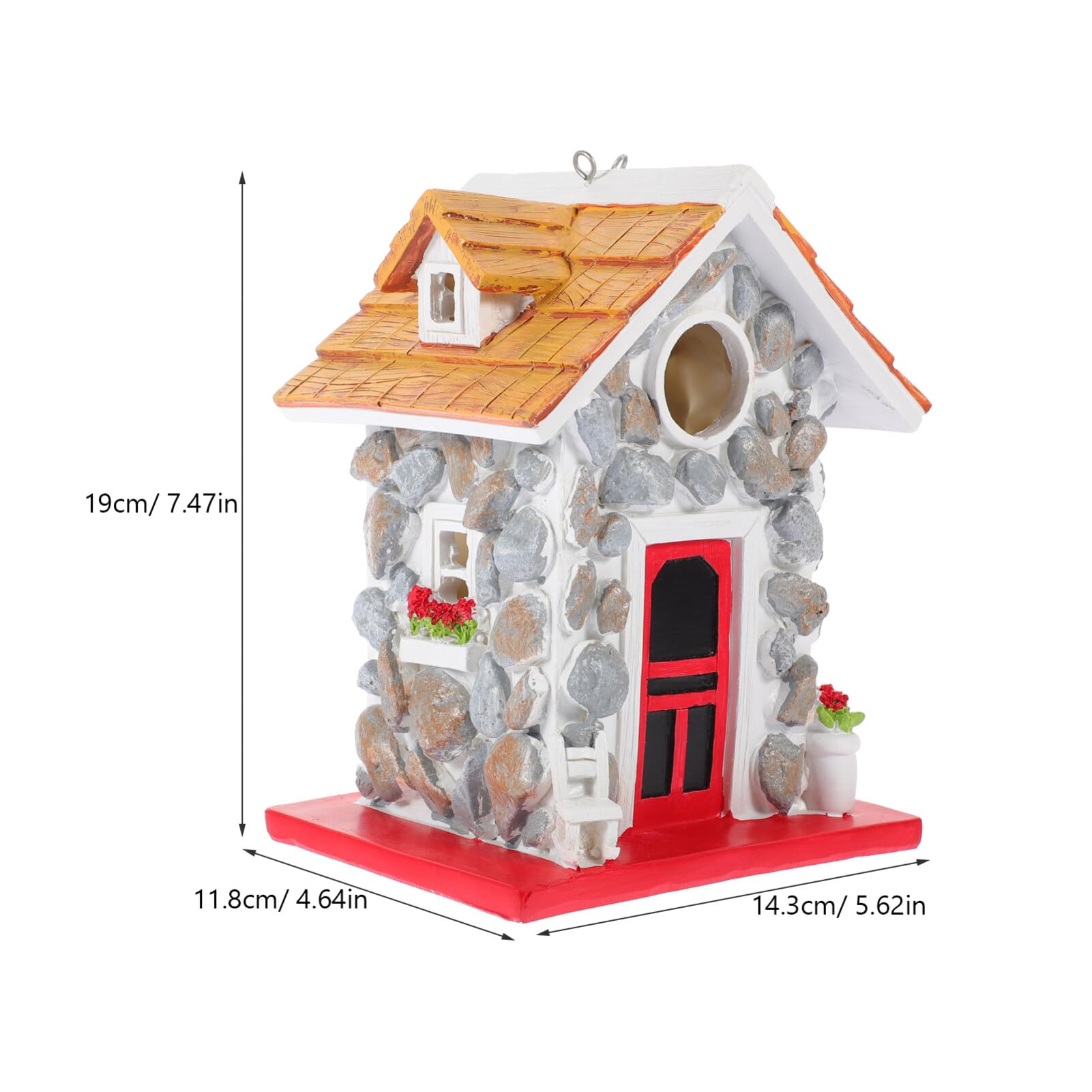 POPETPOP Casa para Pájaros: Colgante de Piedra Resistente para Colibríes Comedero para Pájaros Cajas Decorativas para Pájaros Al Aire Libre Estatua Decoración de Casa para Amantes de Los
