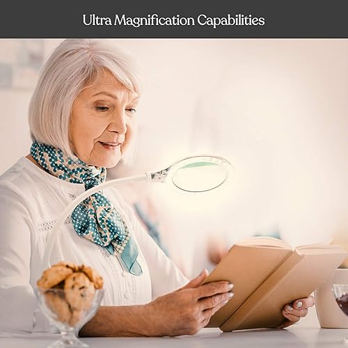 Miniatura 9 de Lupa con lámpara LED Brightech  LightView Flex  ultraluminosa, con abrazadera, luz de día LED, ahorradora de energía con aumento de 1,75X, negro,