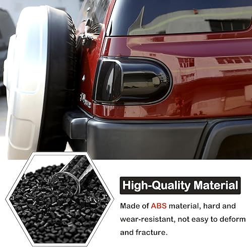 Miniatura 3 de Cubierta de lámpara trasera de automóvil compatible con Toyota FJ Cruiser 2007-2021, cubierta de luz trasera para lámpara trasera, pantalla ahumada,