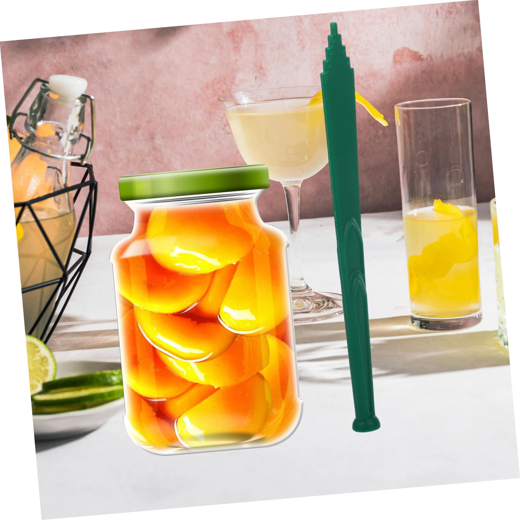 Garneck 3pcs Canning Bubble Remover Tool Lightweight Canning Lid Lifter Measuring Marks Magnetic Jar Lid Lifter Essential