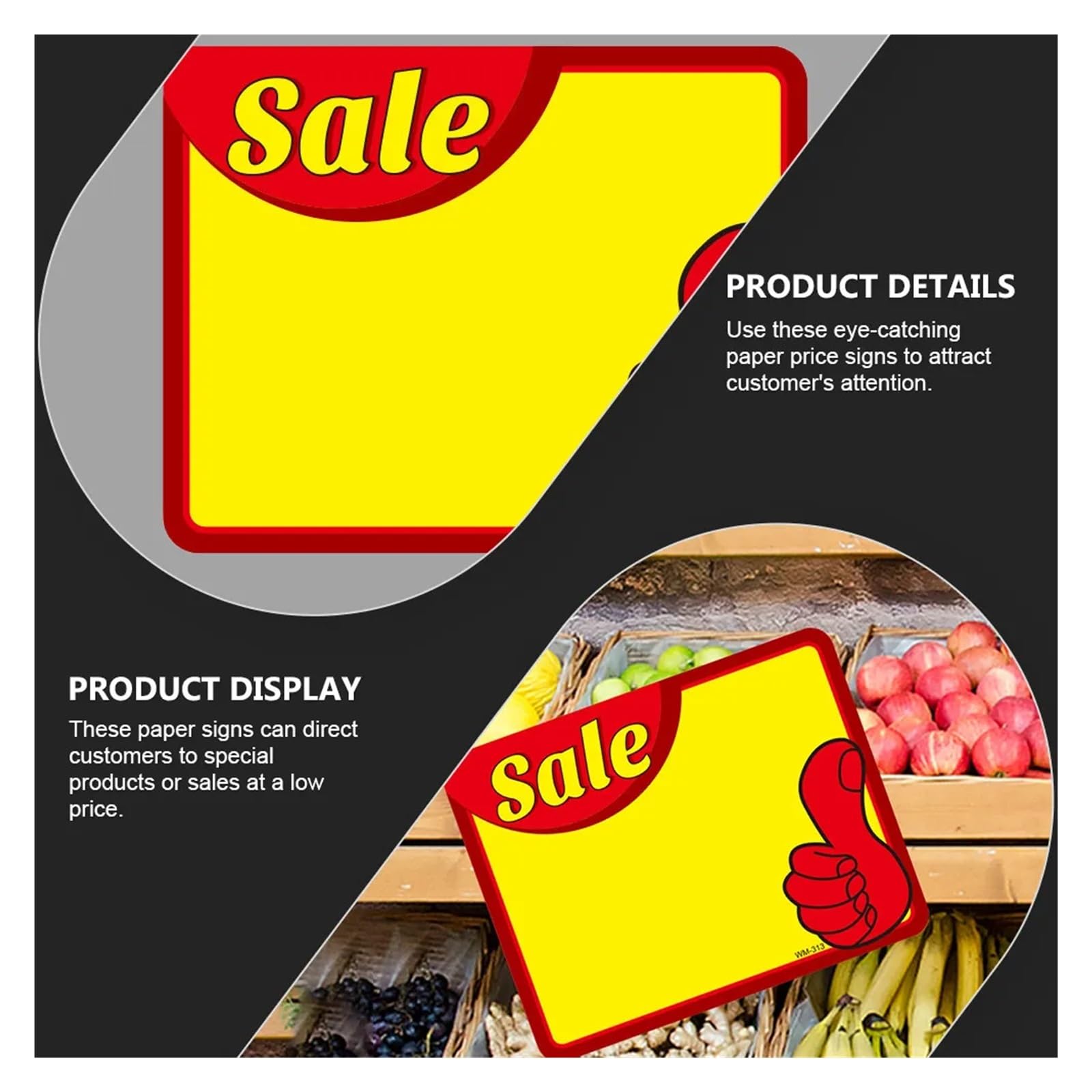 Preisschilder, 100 Stück, Preisetiketten, Markt-Schilder, Einzelhandel, Laden, Werbung, Verkaufsaufkleber, Warenzeichen