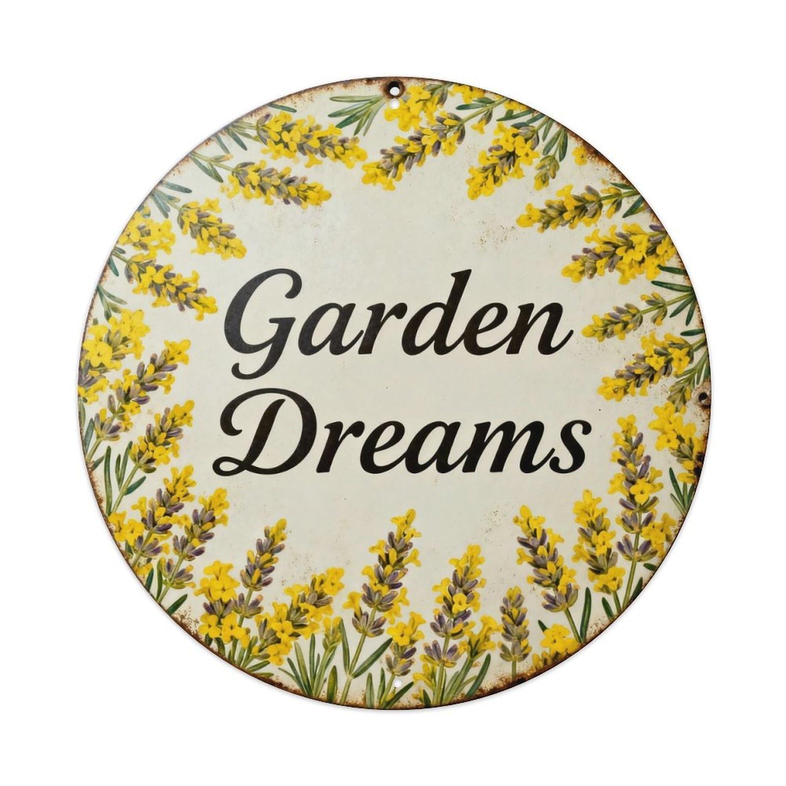 Garden Dreams Metal Tin Sign Plaque
