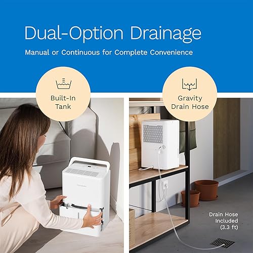 Miniatura 3 de hOmeLabs Deshumidificador portátil de 1000 pies cuadrados  Ideal para el hogar, dormitorio, baño, oficina y habitaciones de tamaño pequeño  Ultra