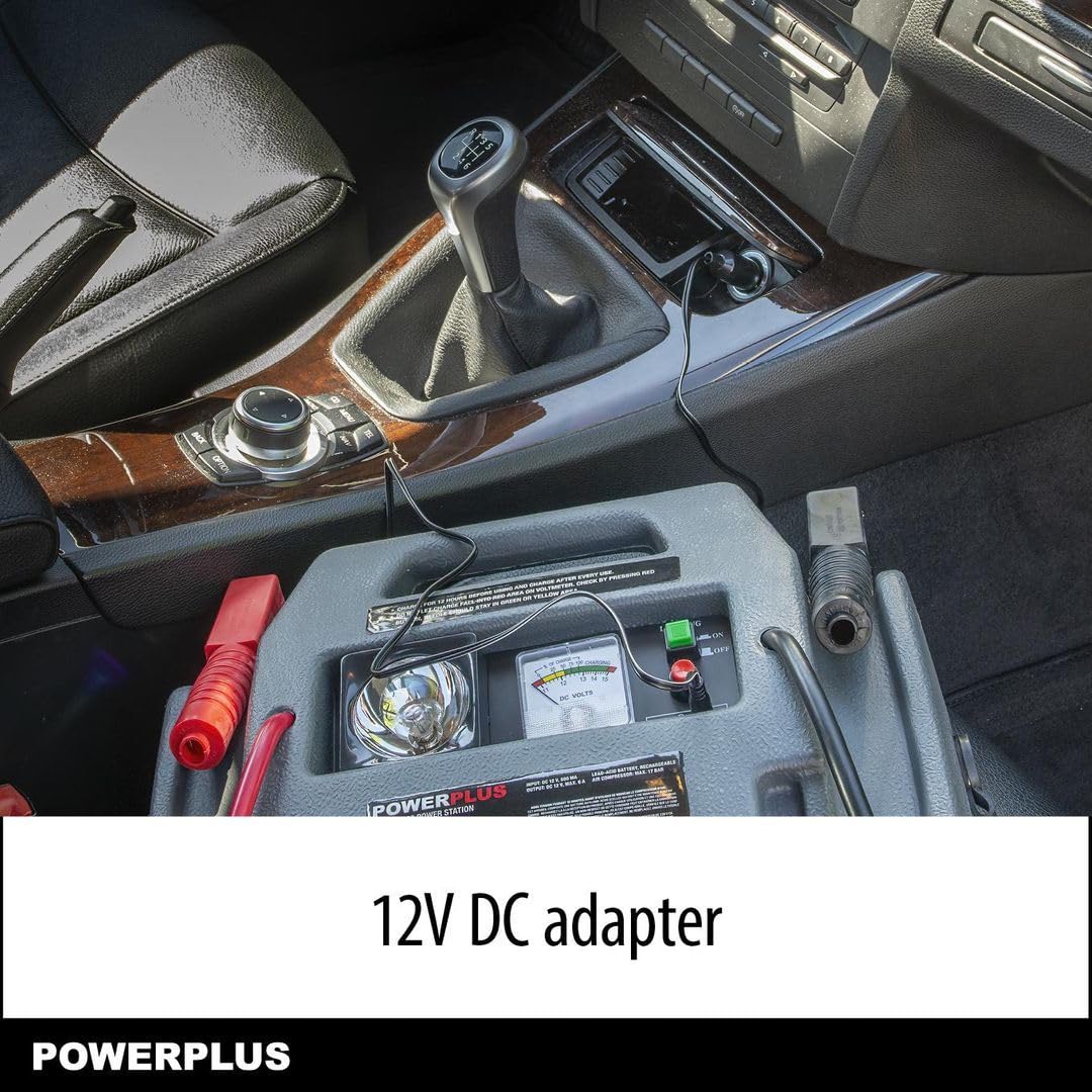 Powerplus POWE80090 zestaw wspomagający rozruch akumulatora samochodowego – Powerstation jako zestaw do pomocy w przypadku awarii akumulatora samochodowego – system szybkiego startu i pomoc przy