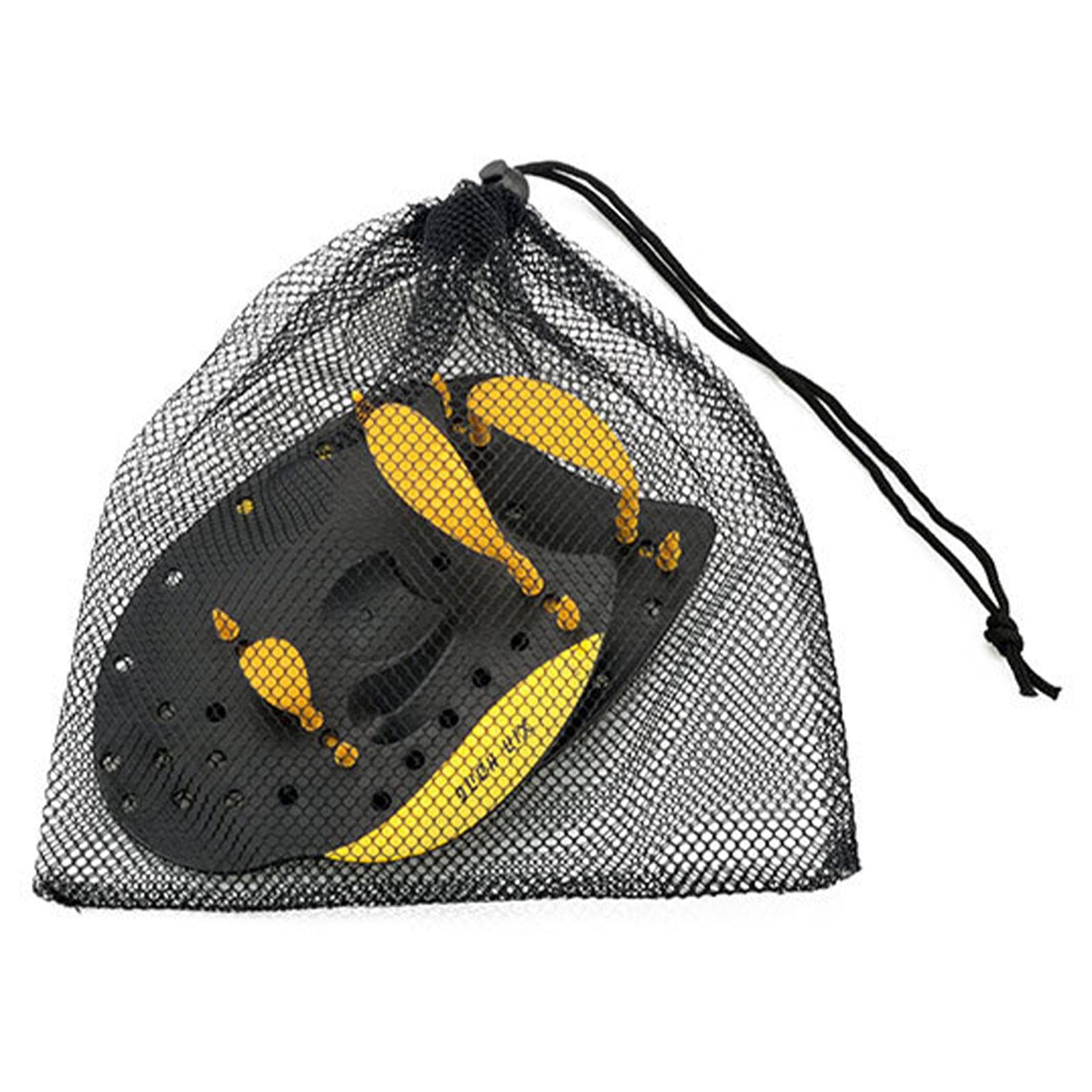 Lot de 5 pagaies plates professionnelles pour entraînement de natation Jaune Taille M