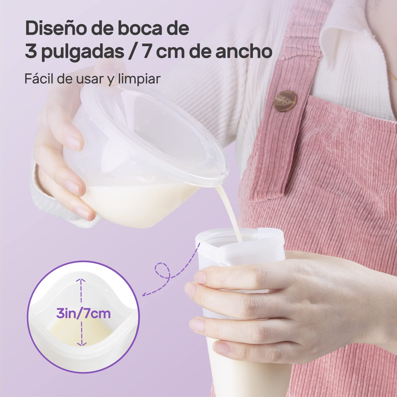 Nuliie 7 Uds Silicona Bolsas Leche Materna Reutilizable, 12oz/360ml Bolsas Leche Materna Congelar Doblemente a Prueba de Fugas, Sin BPA Autoportantes Bolsas Almacenamiento Leche Materna