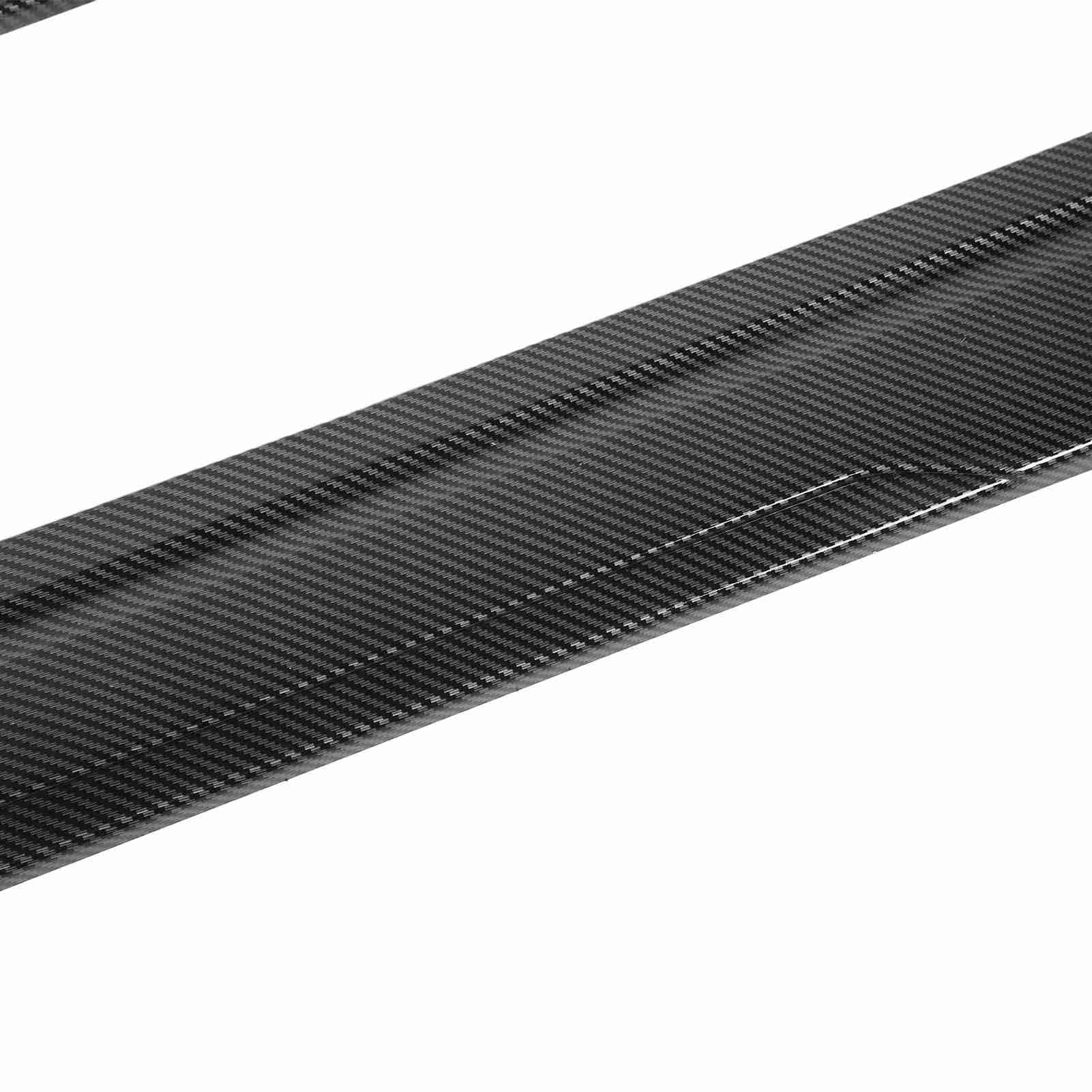 Faldón Lateral del Coche, Patrón de Fibra de Carbono ABS de 218 Cm, Reemplazo Universal para, con Acabado Negro Brillante para Protección y Estilo del Vehículo