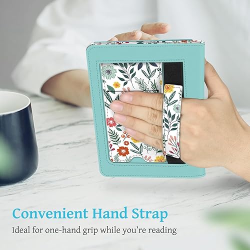 Miniatura 7 de Fintie Funda con soporte para Kindle de 6 pulgadas (versión 2022) Funda de piel sintética con ranura para tarjeta y correa de mano para Kindle 2022