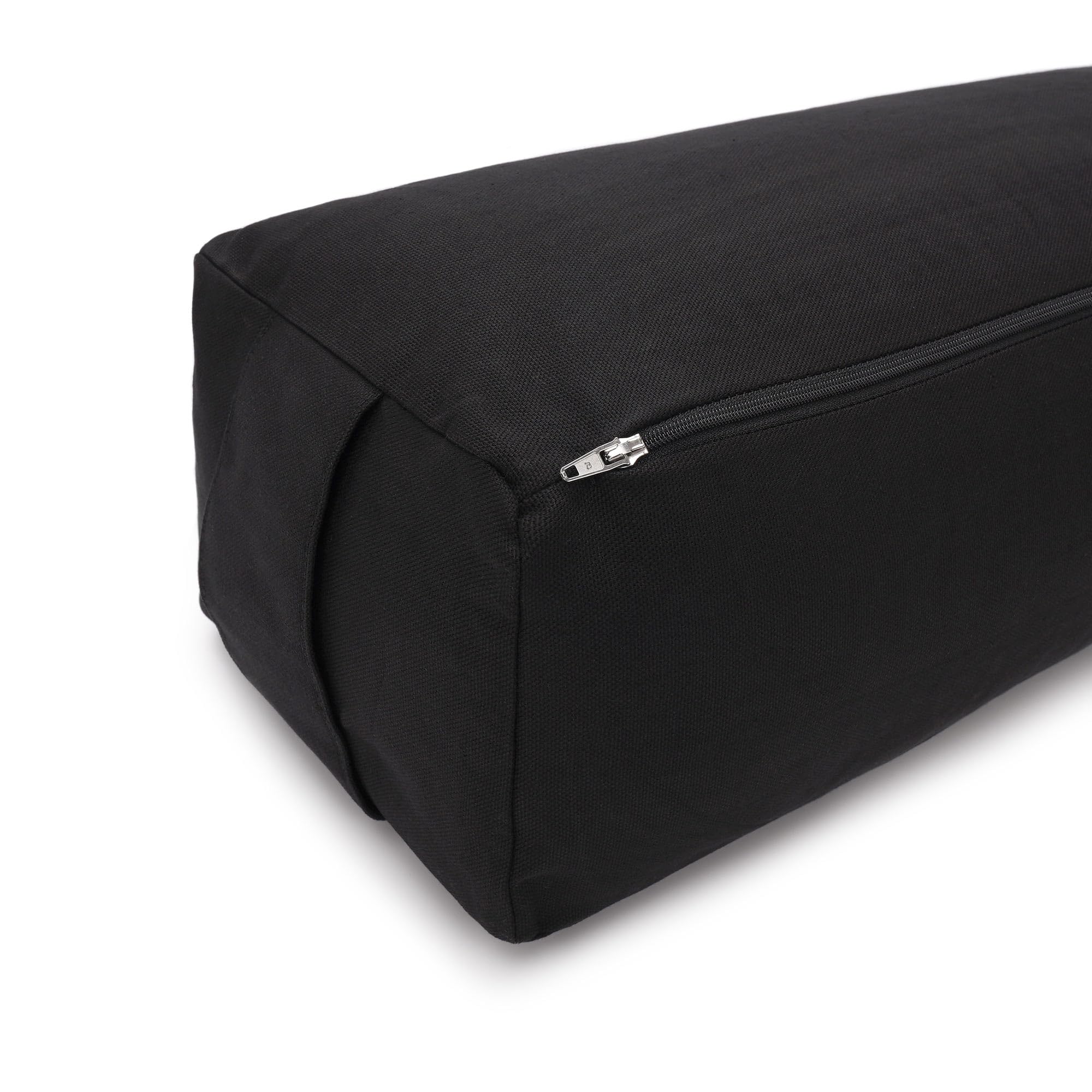 Yogabox Yoga Bolster Rechteckig, Waschbarer Bezug aus 100% Baumwolle, Yogarolle eckig mit Buchweizenschalen - Füllung, Yogakissen groß für Restoratives Yoga, Maße: ca. 60 x 20 x 14 cm