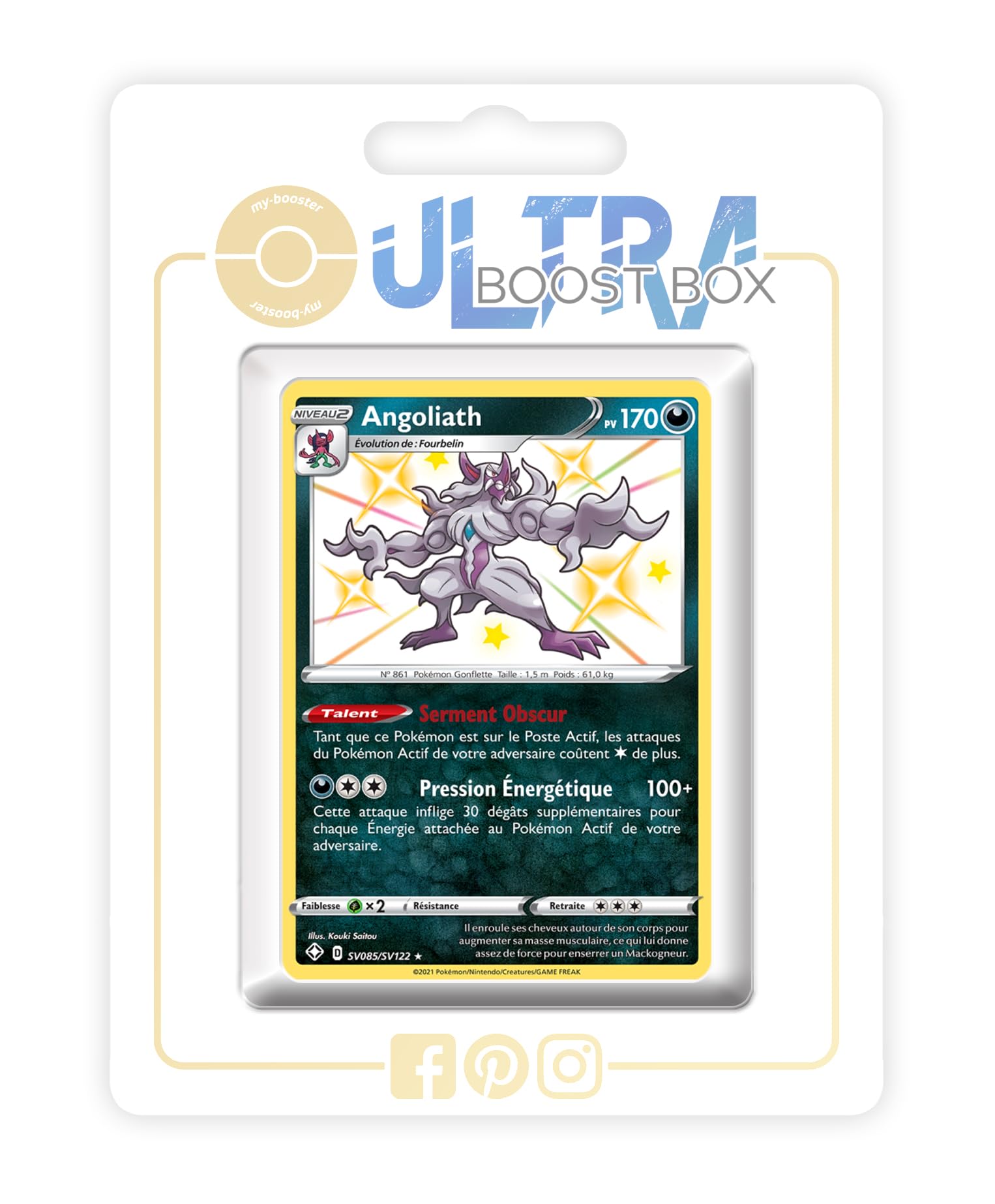 my-booster Angoliath (Grimsnarl) SV085/SV122 Cromatico Secreto X Écarlate et Violet 4.5 Destinées Radieuses - Box di 10 carte Pokémon Francese