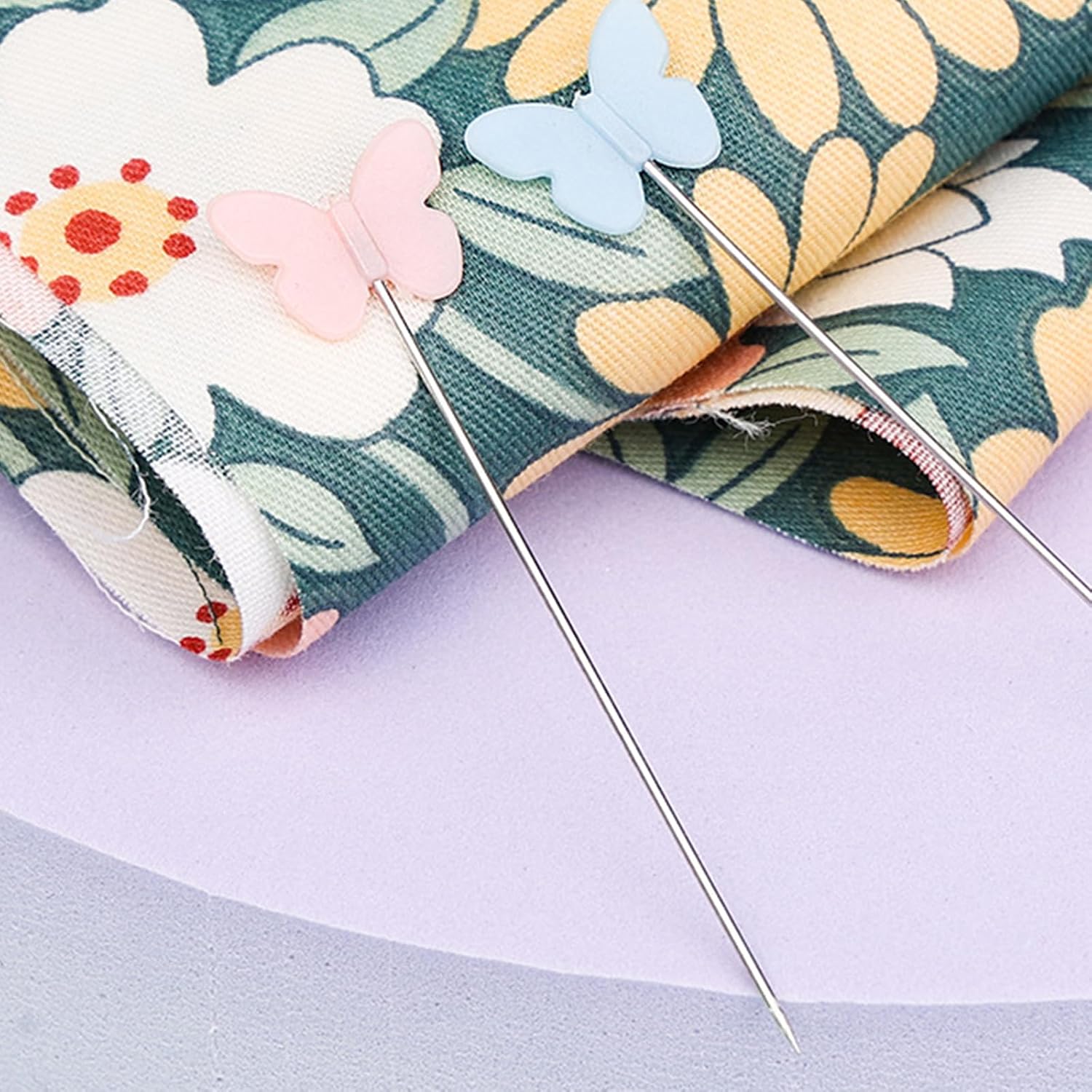 2 Set Animal Shape Pin Cushion Sewing Pins Fixed Position Needle Flower Head Pins Dressmaking Pins Straight Pins