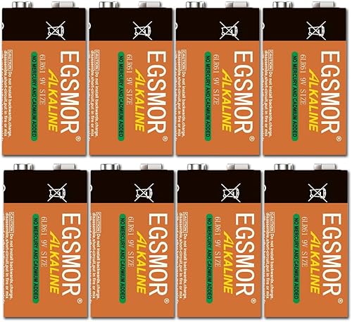 Miniatura 3 de Baterías alcalinas de alto rendimiento de 9 voltios 6LR61, paquete de 16, 5 años de vida útil, para el hogar, dispositivos de oficina y negocios (16