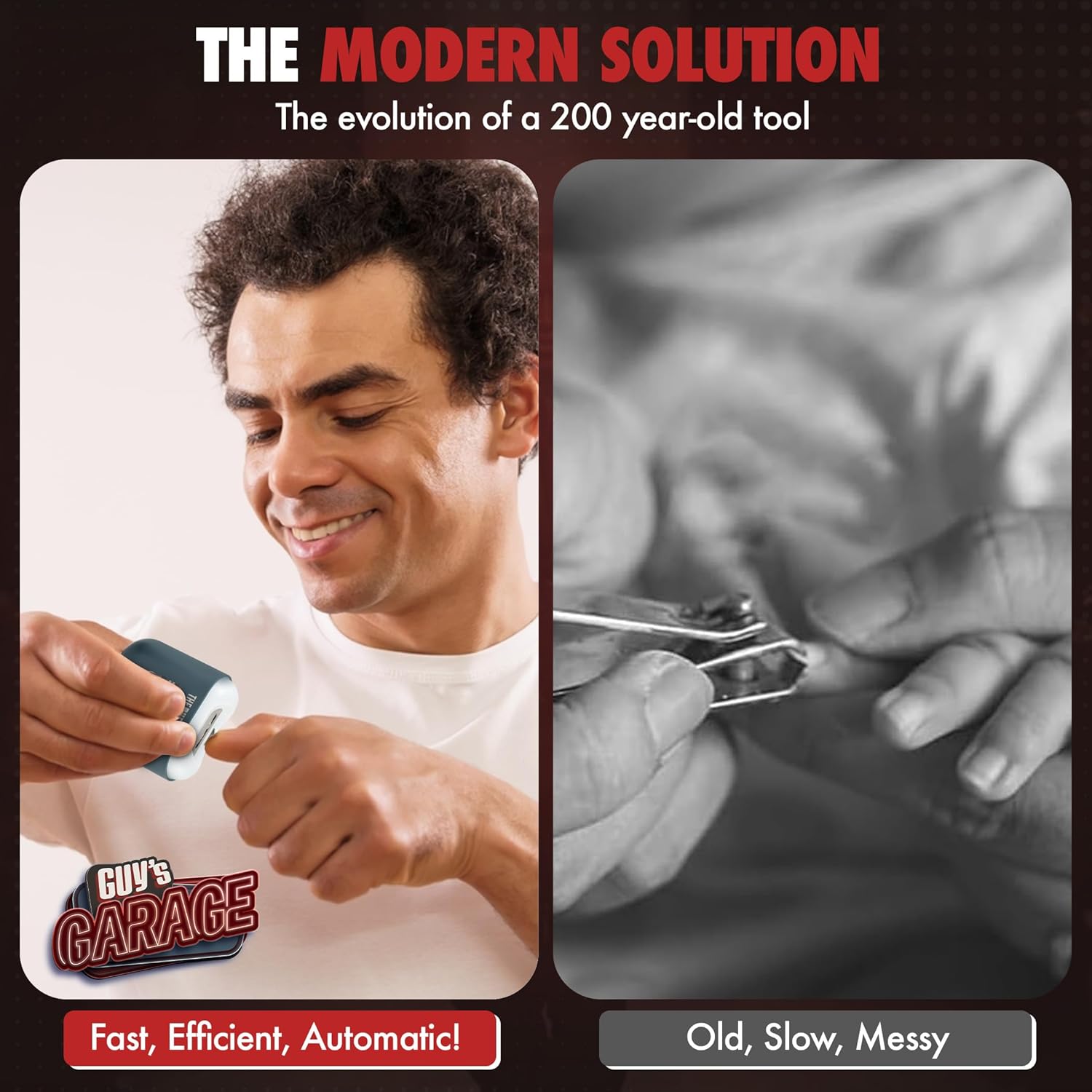 The Buffer - Automatic Nail Clipper for Men, Portable, Rechargeable, Trim Nails in Under 60 Seconds