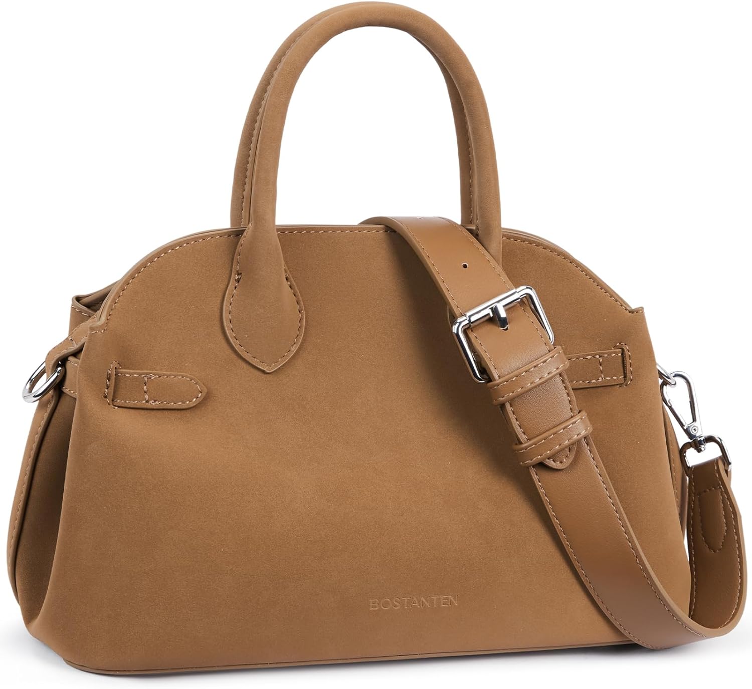 BOSTANTEN Satchel Purses for Women Trendy Slouchy Bags Vegan Leather Shoulder Bag Designer Purses with Adjustable Strap