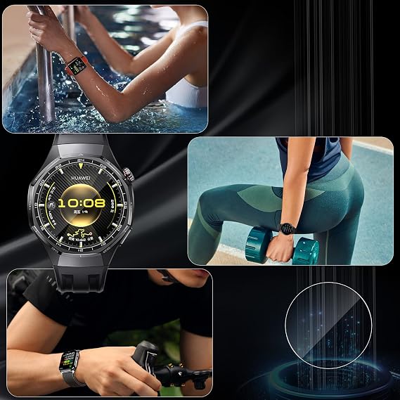 QULLOO 3 Pack Screen Protector for HUAWEI Watch GT 6 Pro 46 mm,Anti-Scratch High Transparency Waterproof Tempered Glass Screen Protector Film, Easy to Install for Watch GT6 Pro