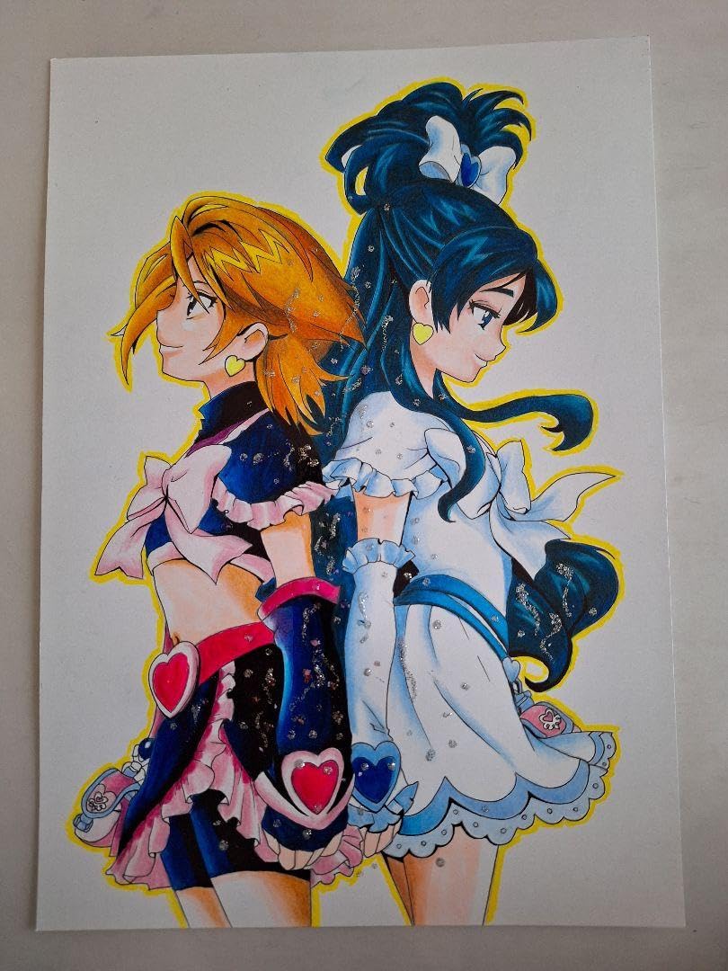 ♡MARIA♡です♪　色鉛筆画 A4サイズ ２枚 Amazon.co.jp: 2人はプリキュア 色鉛筆イラスト A4サイズ : 文房具