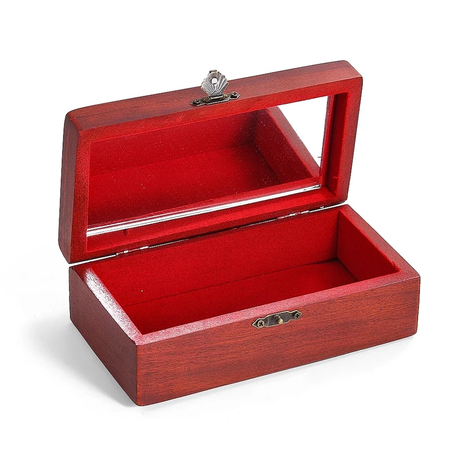 Stare drewniane pudełko, 1 szt. Stare ręcznie rzeźbione pudełko na biżuterię z kwiatami i ptakami, pierścień, naszyjnik, bransoletka, organizer na różne rzeczy domowe