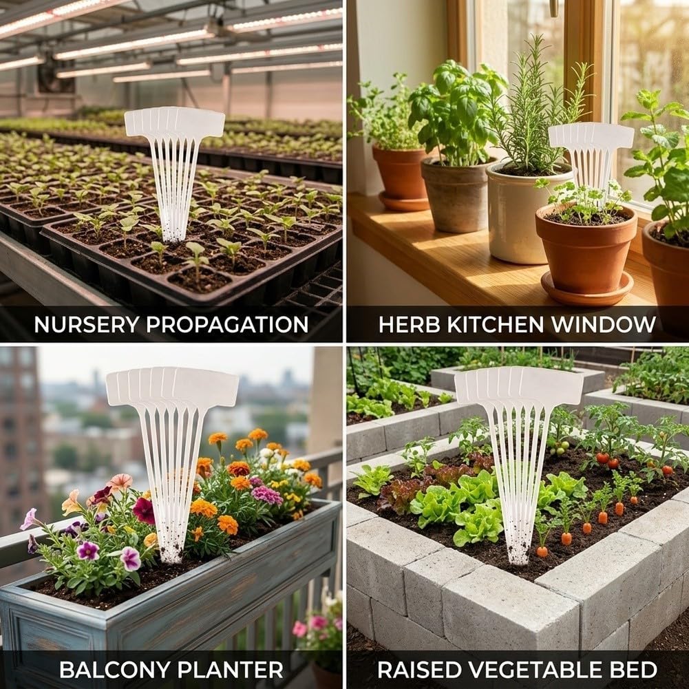 50er-Pack Wasserdichte Pflanzenetiketten 28cm für weiß Gartenmarkierer