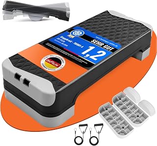 DH FitLife 3-in-1 Steppbrett 10/15cm, Aerobic Stepper für Zuhause bis 120kg