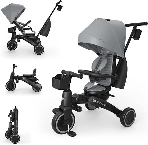 Kinderkraft Jazz 3 Triciclo, Asiento Giratorio 360°, posi… - 1