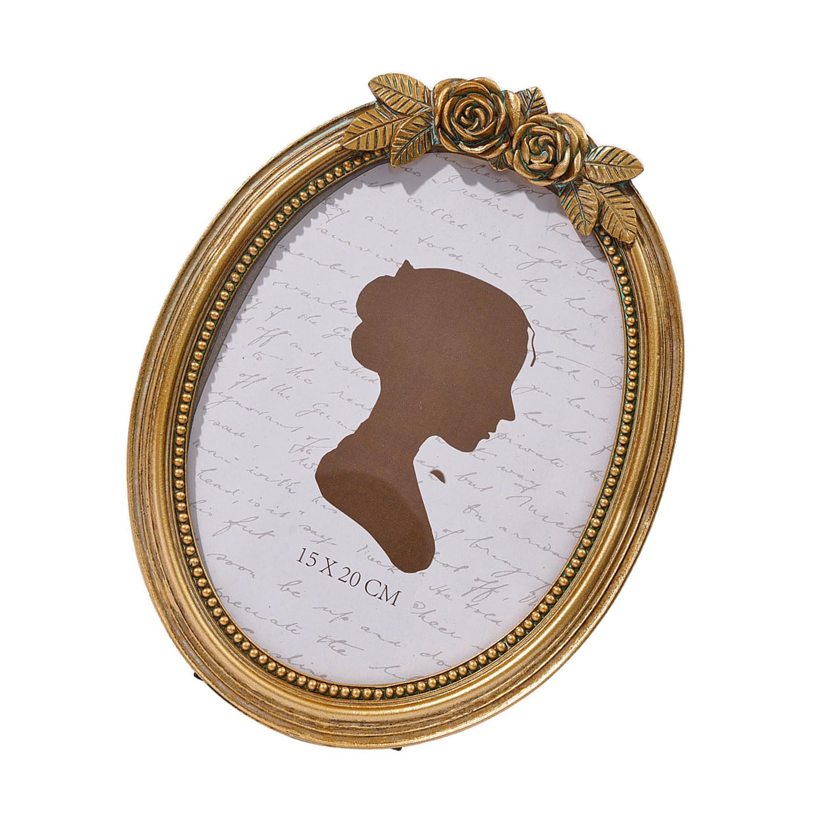 APGLSXY Antique Ornate Oval Photo Frame for Tabletop Wall Display, Retro Picture Frame, Decorative Photo Home Decors Decorative