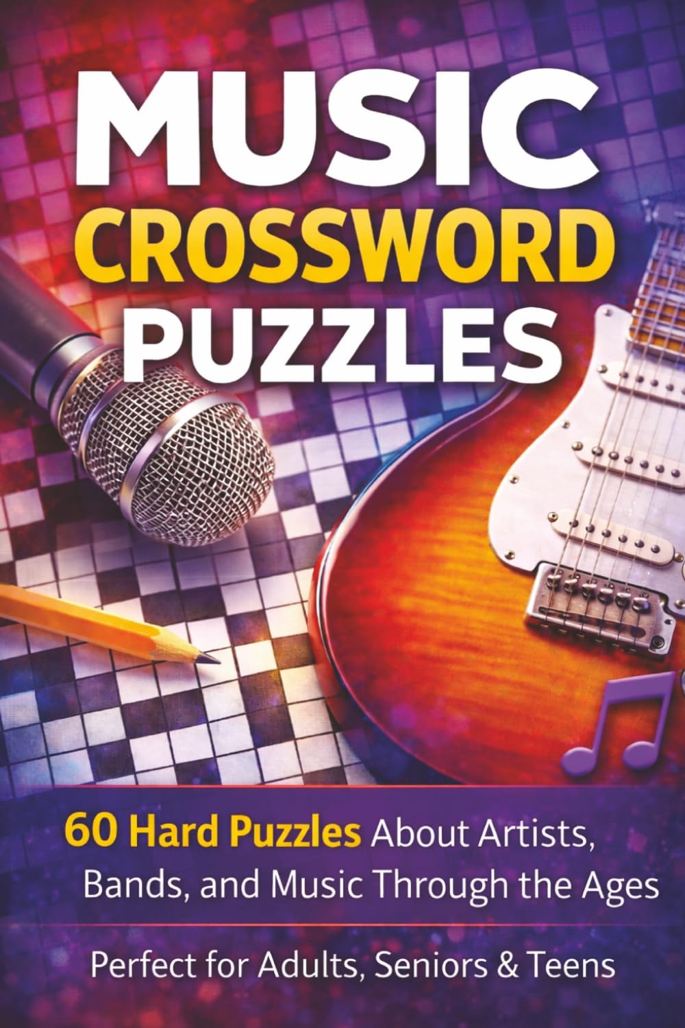 Crossword Puzzles: An Expert-level Music Themed Book: 60 Puzzles Covering Genres, Legends & the Evolution of Sound