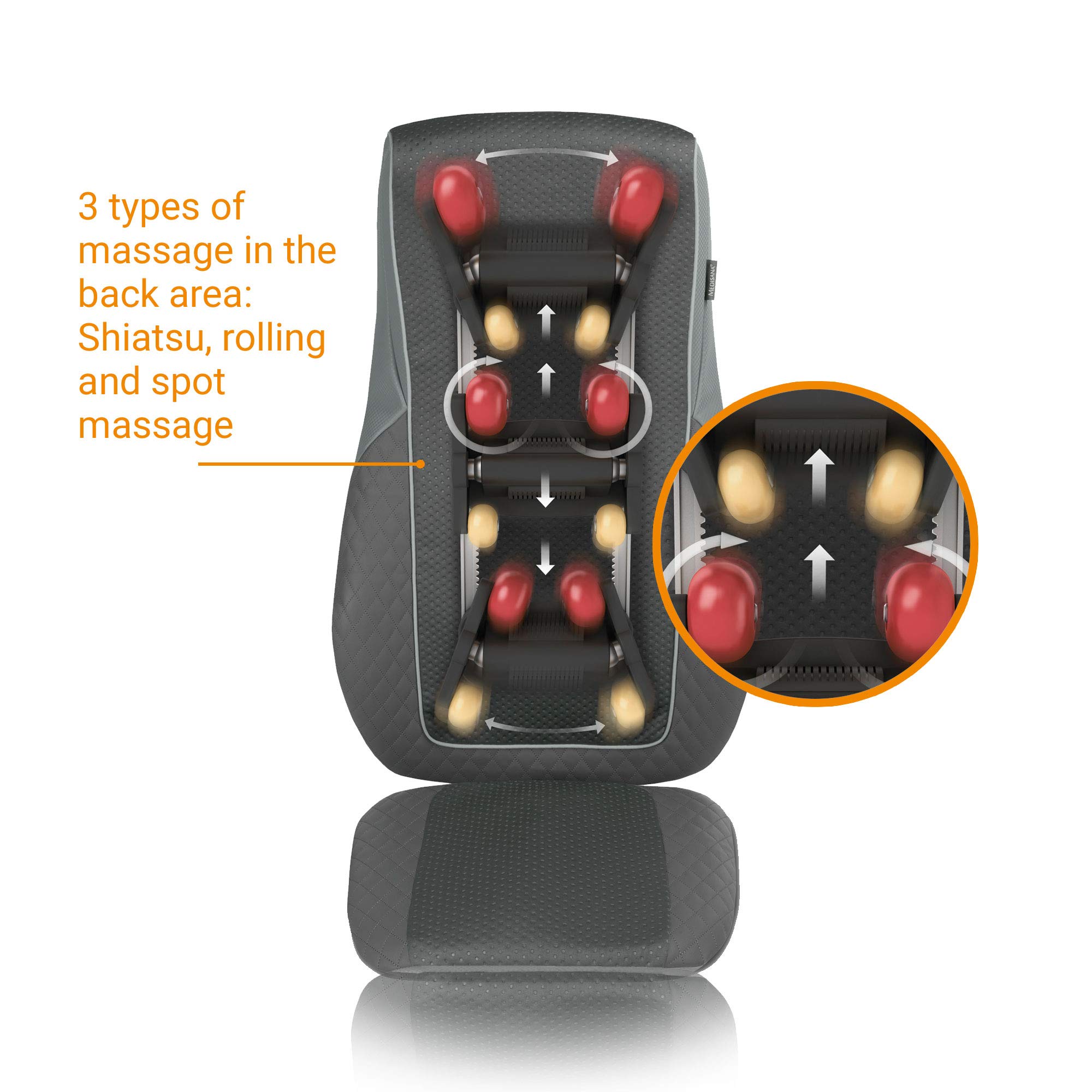 ecomed MC-90E Shiatsu Massage Pillow, Massage Seat Cushion with 4 Rotating Massage Heads, Automatic Shutdown, Red Light Function, Warm-up Function, Full Back Massage : Amazon.nl: Health & Personal Care ecomed MC-90E Shiatsu Massage Pillow, Massage Seat Cushion with 4 Rotating Massage Heads, Automatic Shutdown, Red Light Function, Warm-up Function, Full Back Massage : Amazon.nl: Health & Personal Care