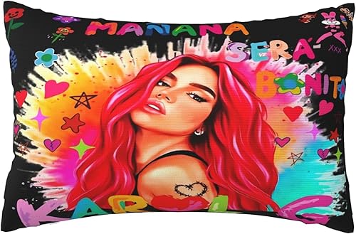 Karol Singer G - Fundas de almohada decorativas de 20 x 30 pulgadas, funda de cojín rectangular para sala de estar, dormitorio, sofá, automóvil