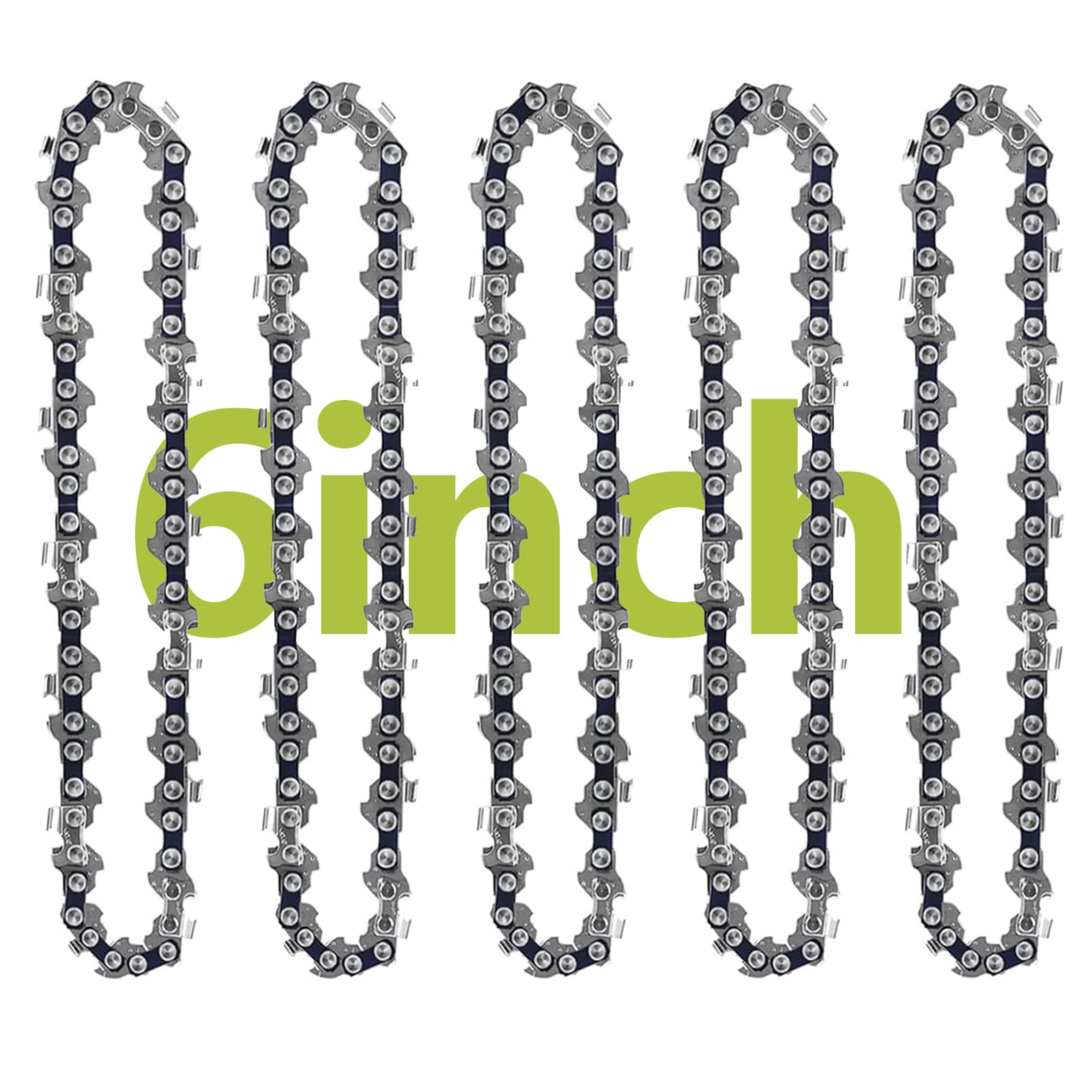 Accesorios de repuesto para cadena de motosierra de 6 pulgadas, 4 cadenas de motosierra para mini motosierra eléctrica inalámbrica portátil para podar tijeras de podar corte de madera (37