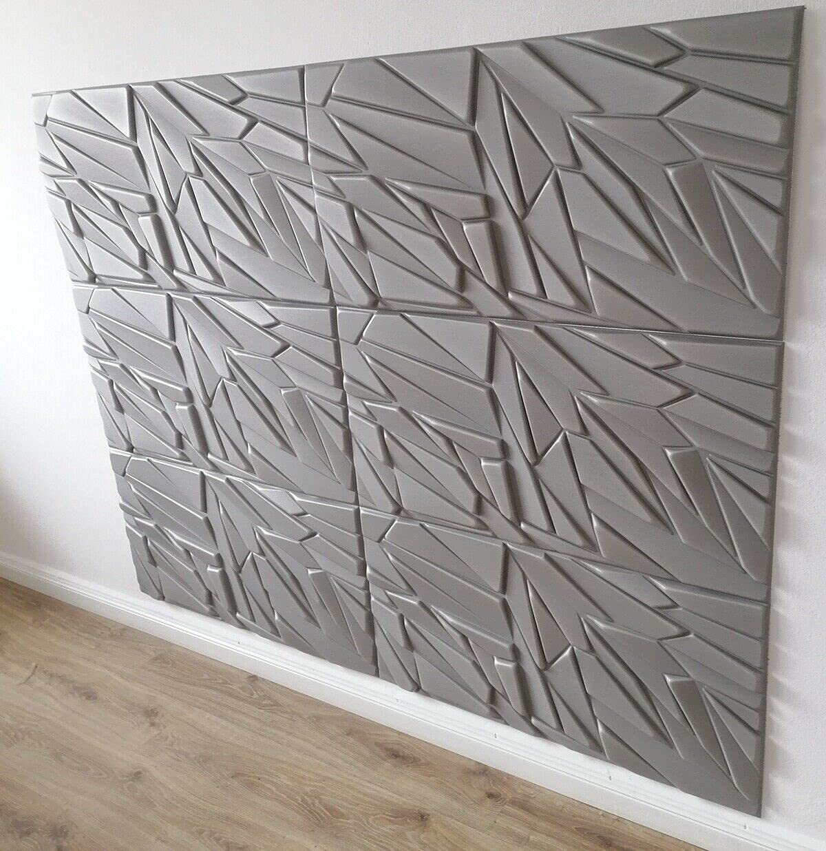 DECCART - Panele ścienne 100x50 cm - Panele ścienne - Panele - Okładziny ścienne wewnętrzne, okładziny sufitowe, Panel styropianowy, panele ścienne 3D, imitacja kamienia - Rock Grey - 5 sztuk (5 m²)