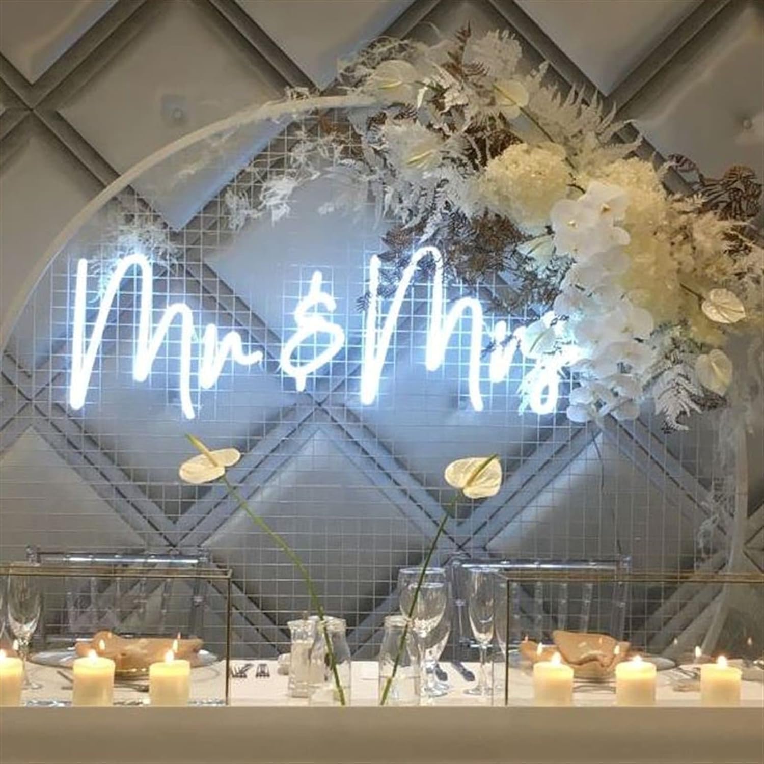 Cartel de neón personalizado, LED de acrílico grande, decoración de pared para dormitorio, barra de boda, fiesta al aire libre