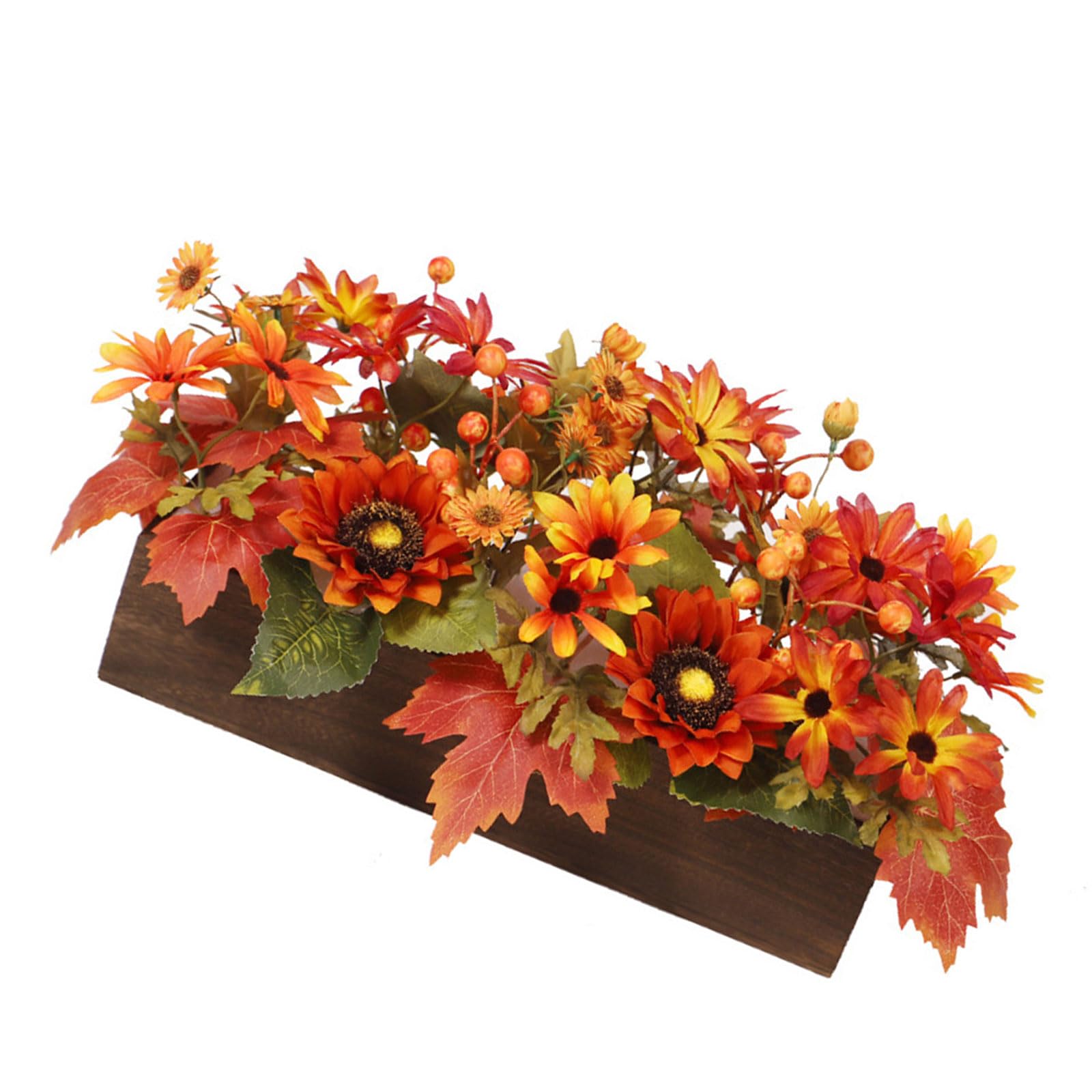 carotoe Artificial Autumns Table Decorations Foam Sunflowers Maples Arrangement for Thanksgiving Weddings Event Autumns Arrangement Flowers Decors
