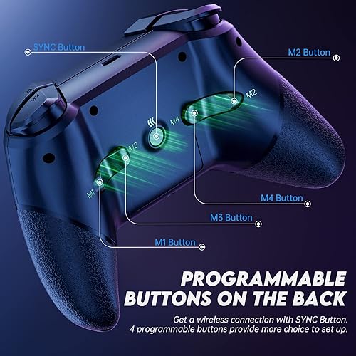 Miniatura 3 de NYXI Chaos swith controller with Hall Joystick, switch pro controller wireless for Nintendo SwitchLiteOLED, Hall Effect Controller with RGB Light,