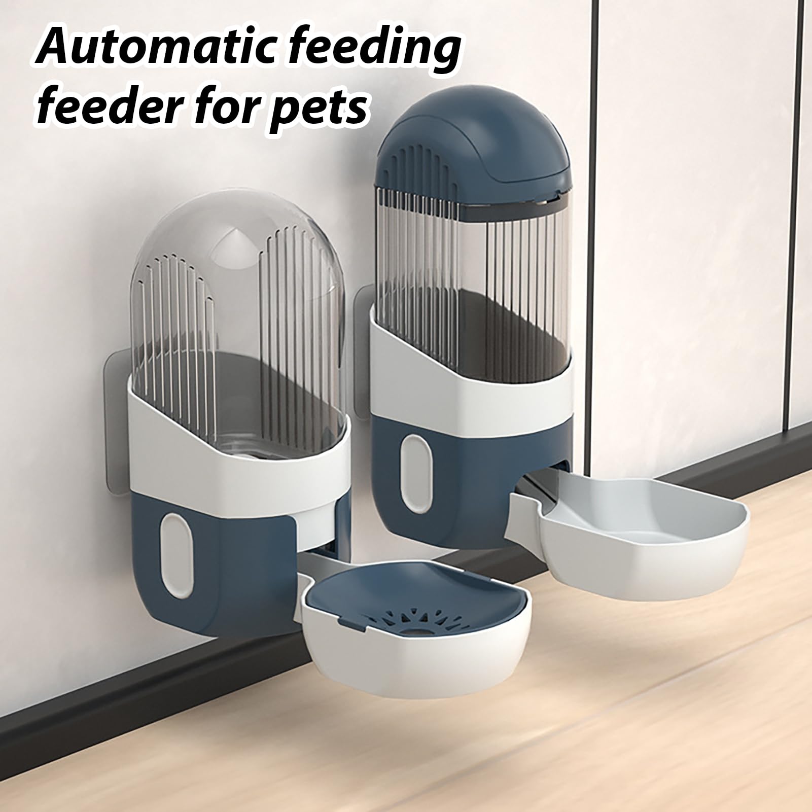 Comedero automático para gatos, bebedero automático 2 en 1, agua de gravedad para gatos, jaula extraíble, cuenco de comida para mascotas, cuenco de comida para perros y agua, sin derrames, para gatos,