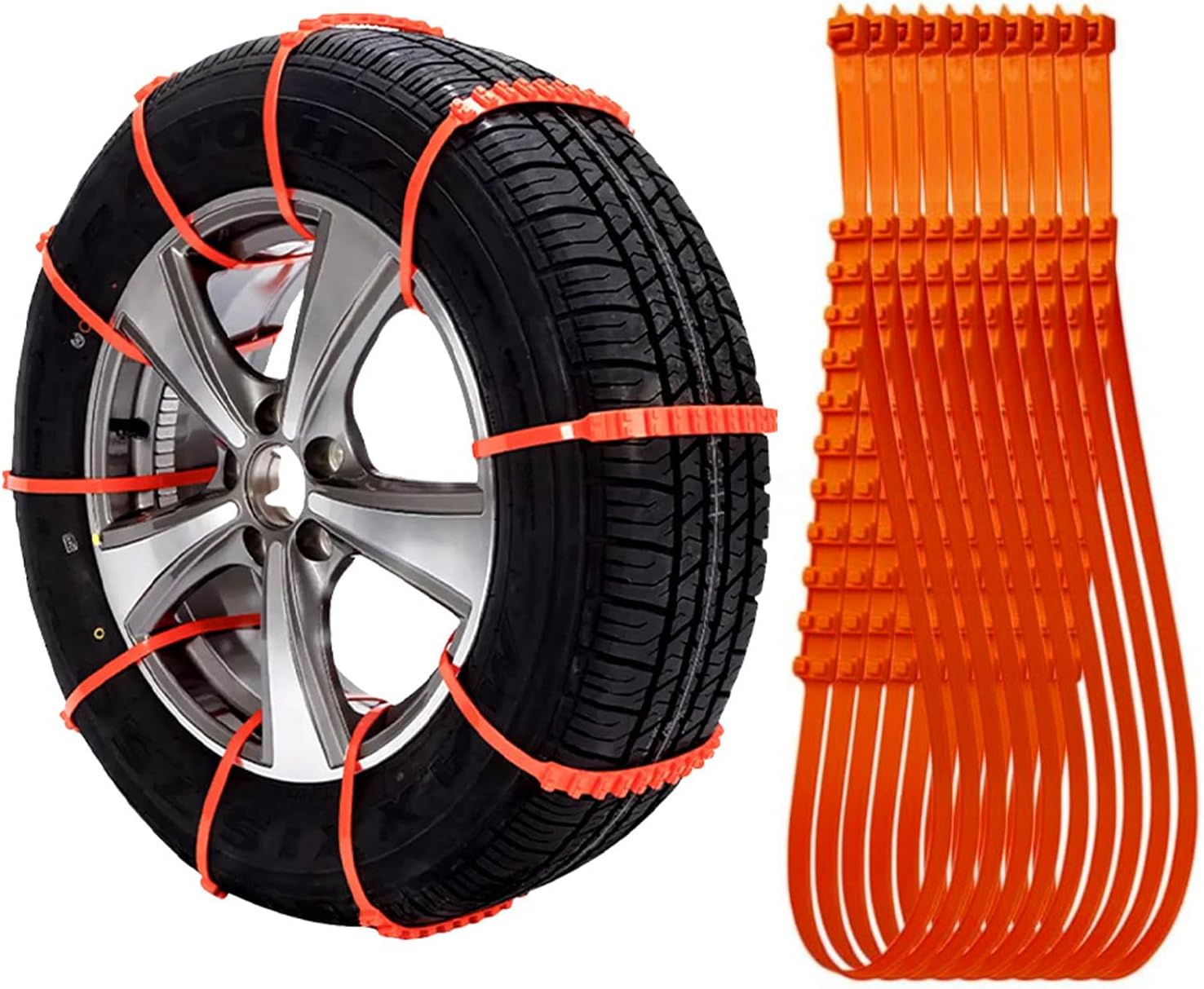 Tire Chains, Non-Metallic, Snow Chains, Car Chains, Wheel Chains, Simple Chains, Easy Installation, Chains, Non-Metal, Installation, Emergencies, Anti-Slip, Winter Essentials, Tire Chains, Cars, Snowy