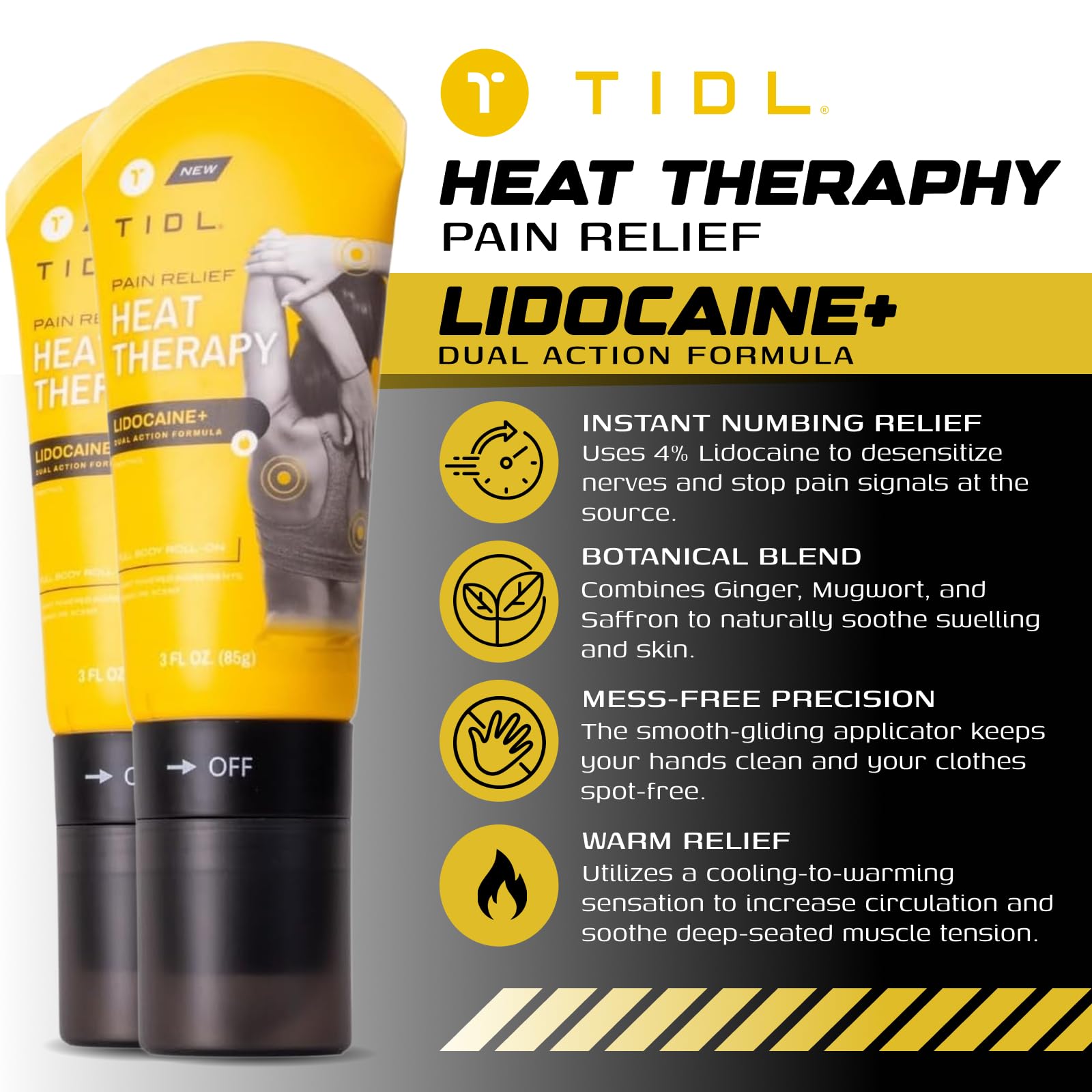 Amazon.com: TIDL Heat Therapy Roll-On Pain Reliever | Menthol