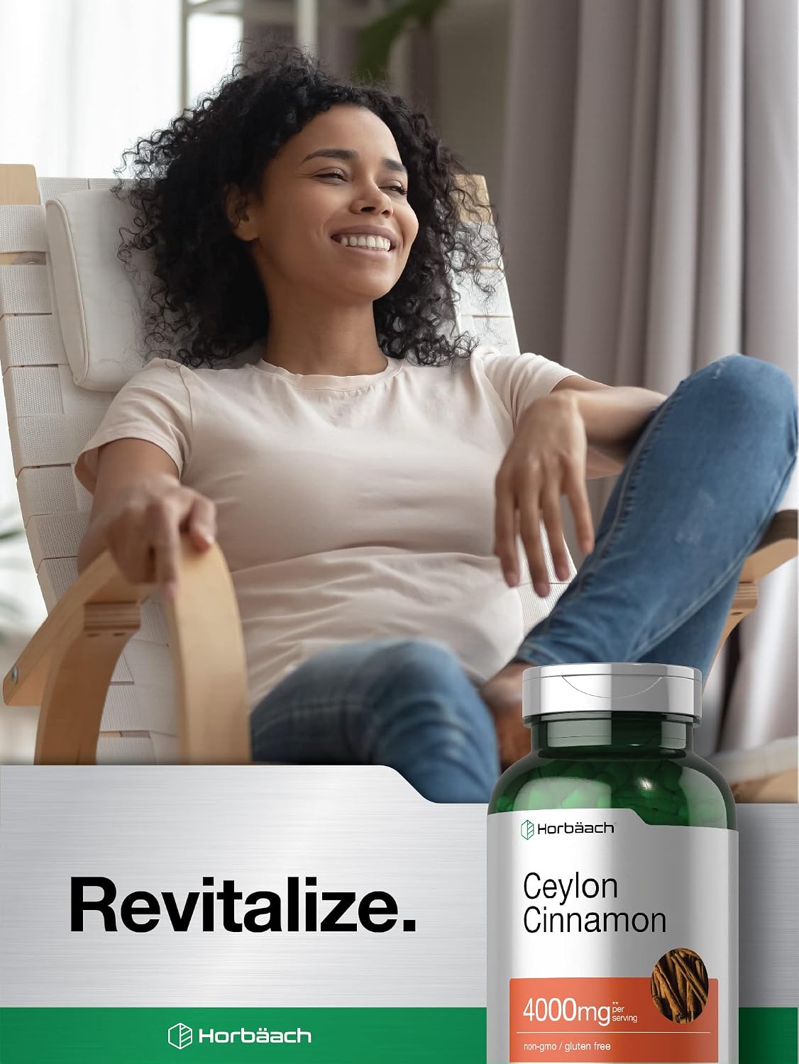 Ceylon Cinnamon Capsules 4000mg | 250 Count | High Potency | Non-GMO, Gluten Free | by Horbaach