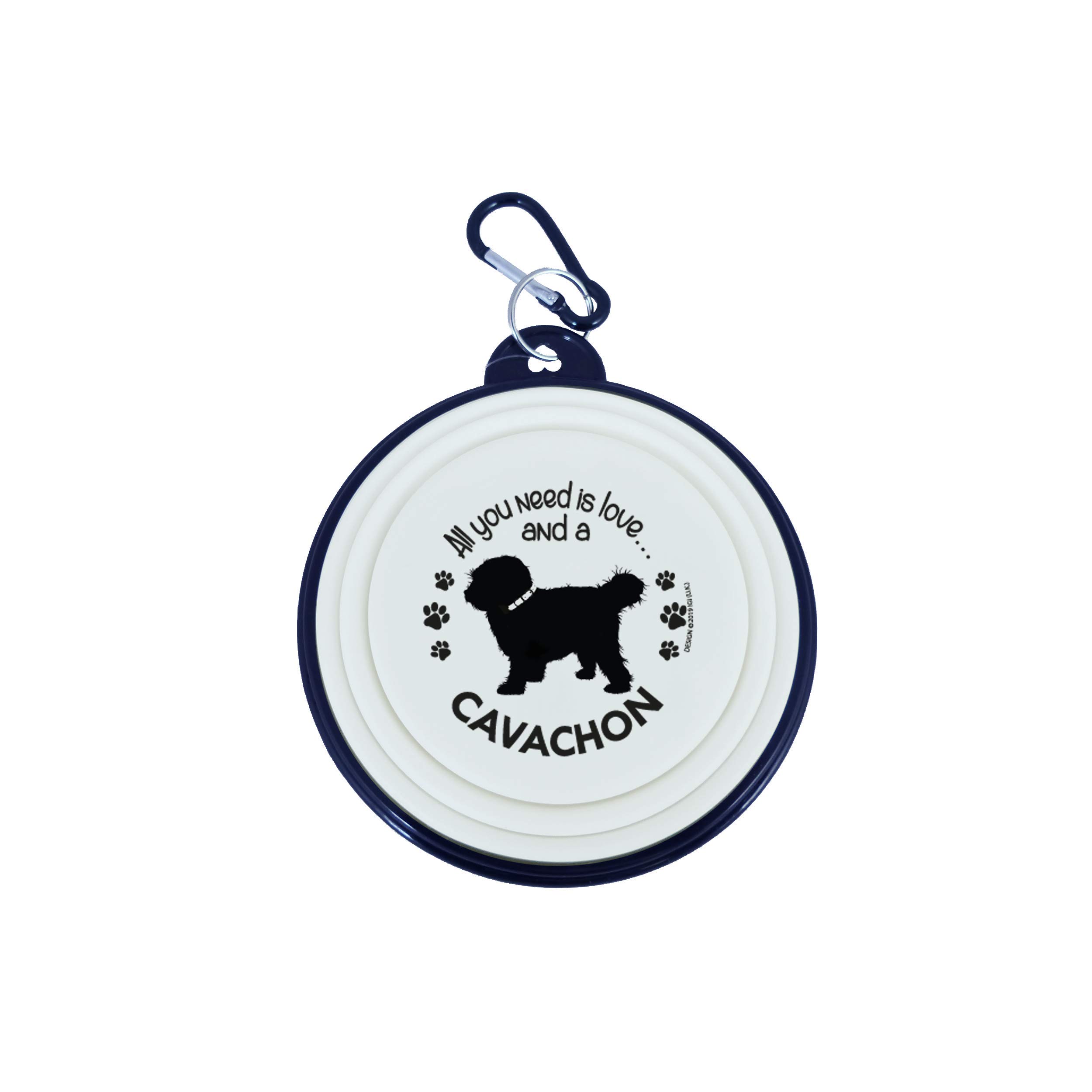 Travel Dog Bowls - Collapsible Bowl - Small Dogs (Cavachon)