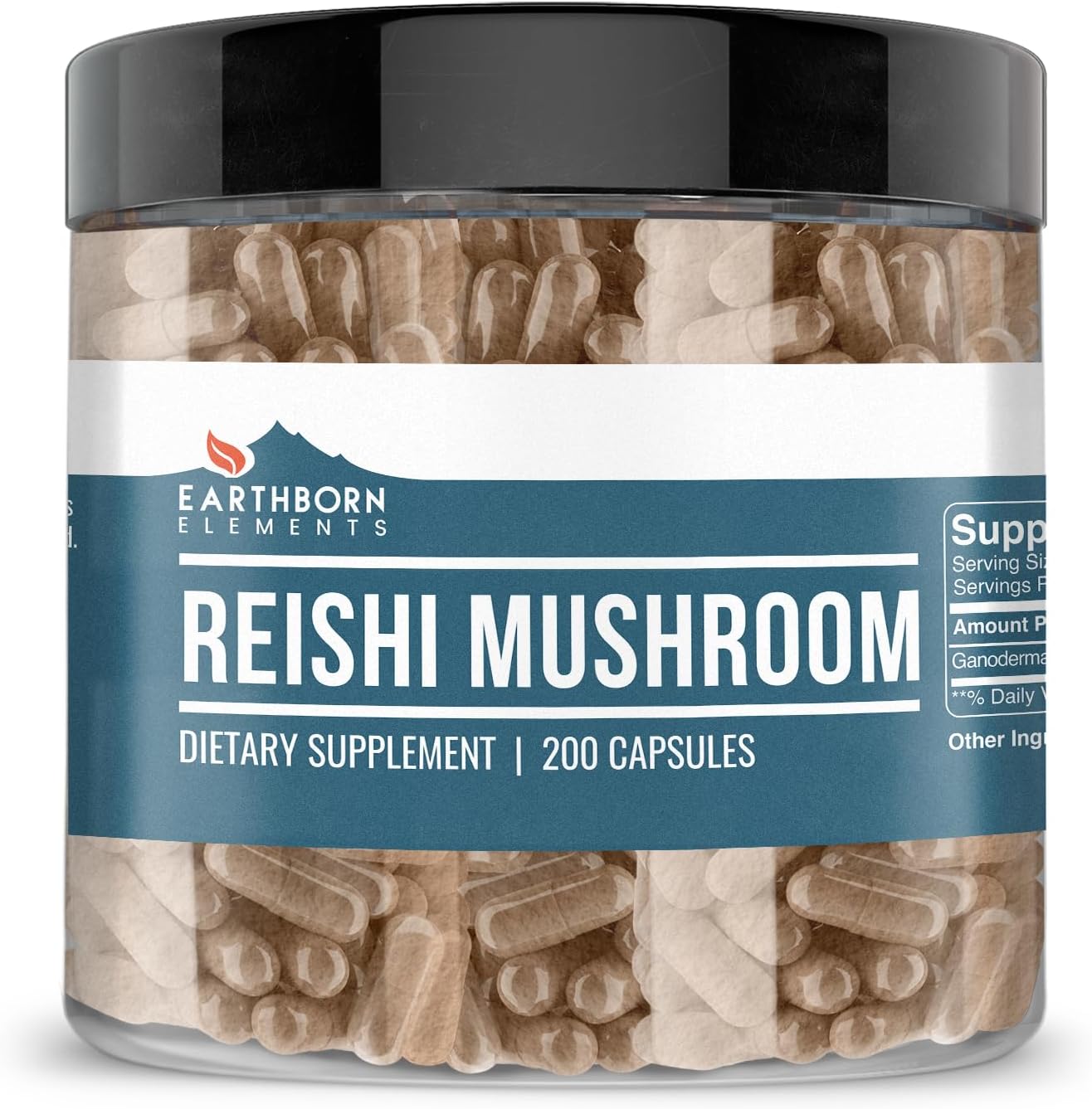 Reishi Mushroom 200 Capsules, Pure & Undiluted, No Additives