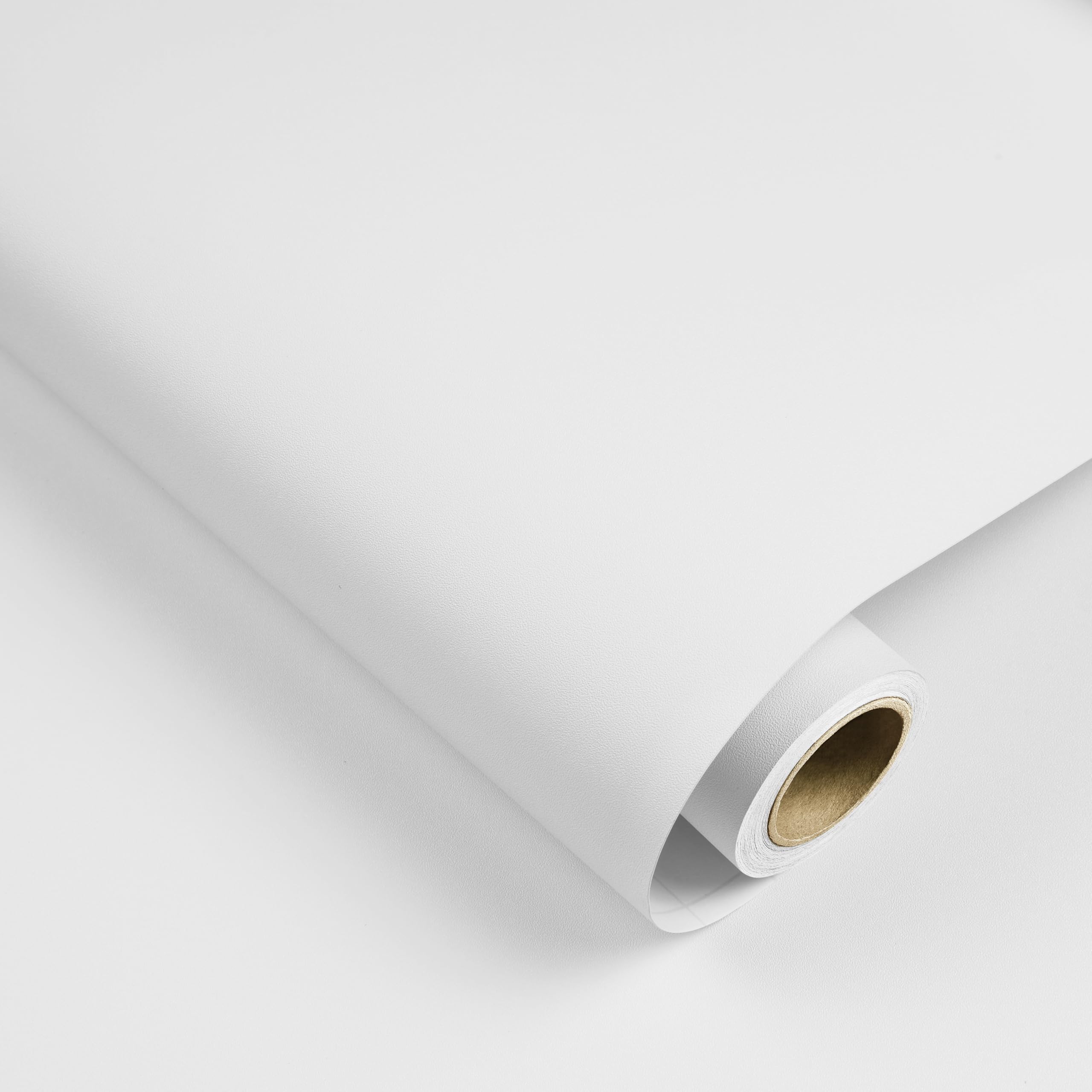 Decotalk 60 X 500cm White Peel and Stick Contact Paper Self-Adhesive Wallpaper Roll Waterproof Wallpaper Film for Bathroom