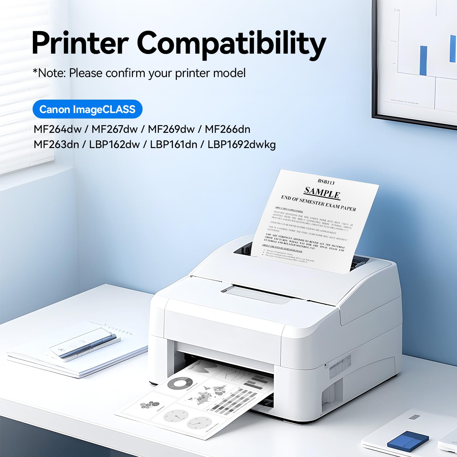 051H Toner Cartridge Black 2-Pack with chip High Yield Replacement for Canon 051 051H Compatible for Canon ImageCLASS MF264dw MF267dw MF269dw LBP162dw MF266dw MF263dn LBP161dn Laser Printer Ink Copier