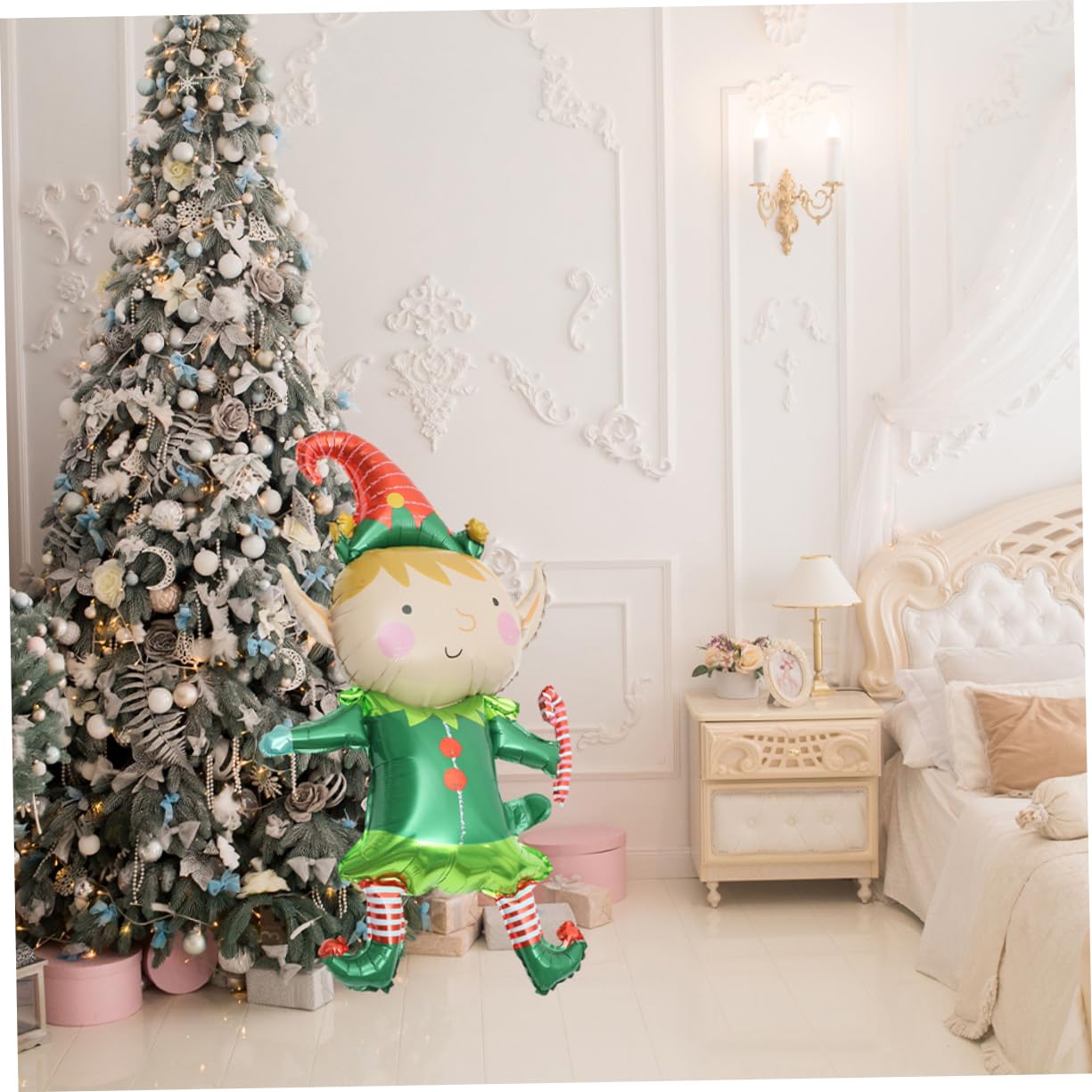 ABOOFAN 50pezzi Palloncini in Lamina di Natale Decorativi Articoli per Feste Natalizie Decorazioni Palloncini Gonfiabili Sagomati per Casa e Giardino Realizzati Alluminio Sicuro