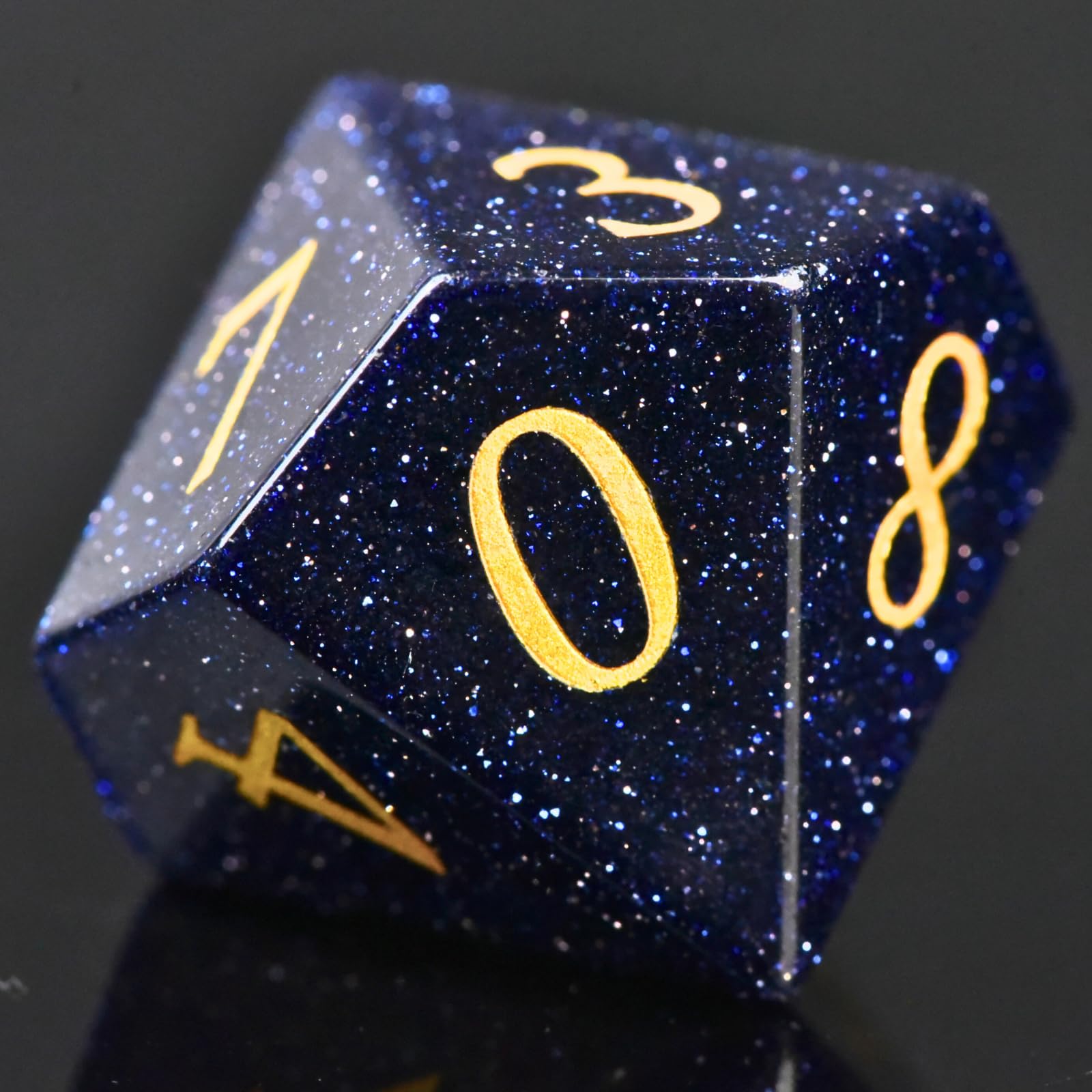BlueSand Stone - Set di dadi DND con scatola di ferro, per giochi di ruolo DND COC, giochi di ruolo e giochi da tavolo, idea regalo (pietra blu)