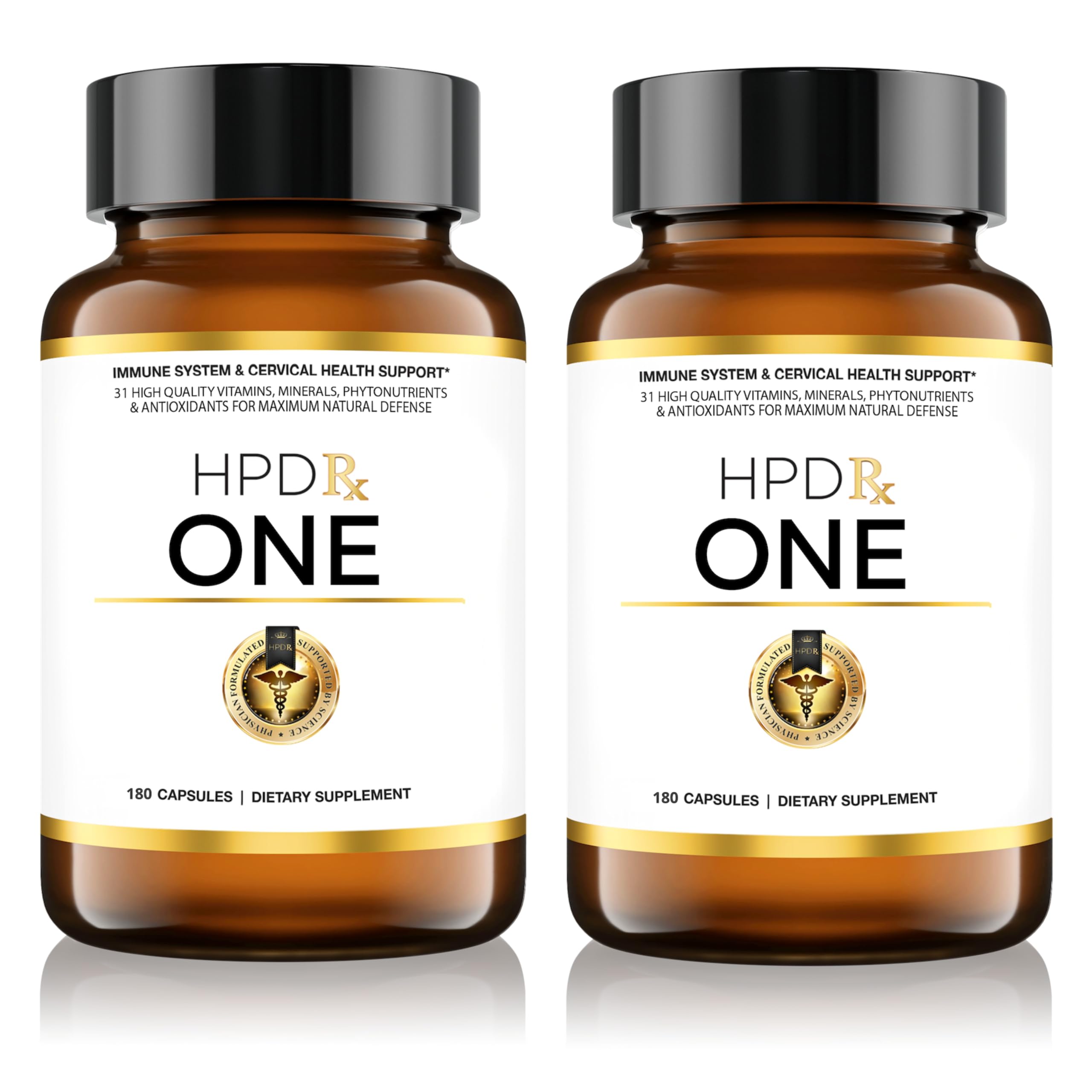 HPD Rx ONE Immunity Boost Multivitamin Supplements for Women and Men Advanced Immunity Defense Support Helps Immune Response