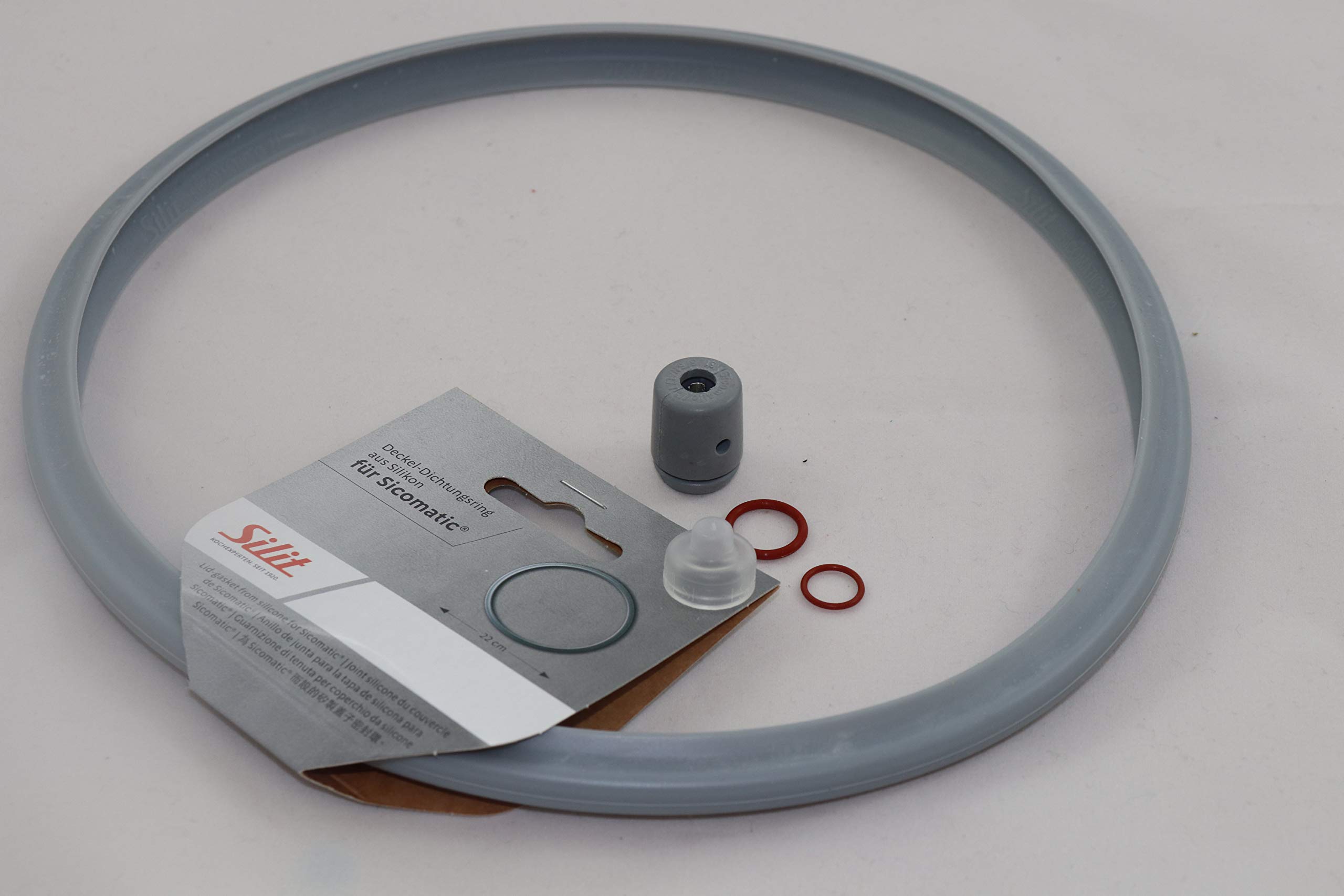 Reparaturset für Silit Schnellkochtopf 22cm Sicomatic L 5-teilig Dichtungsring, Ventildichtungen, Dichtkappe, Ventilpfropfen (Nachbau)